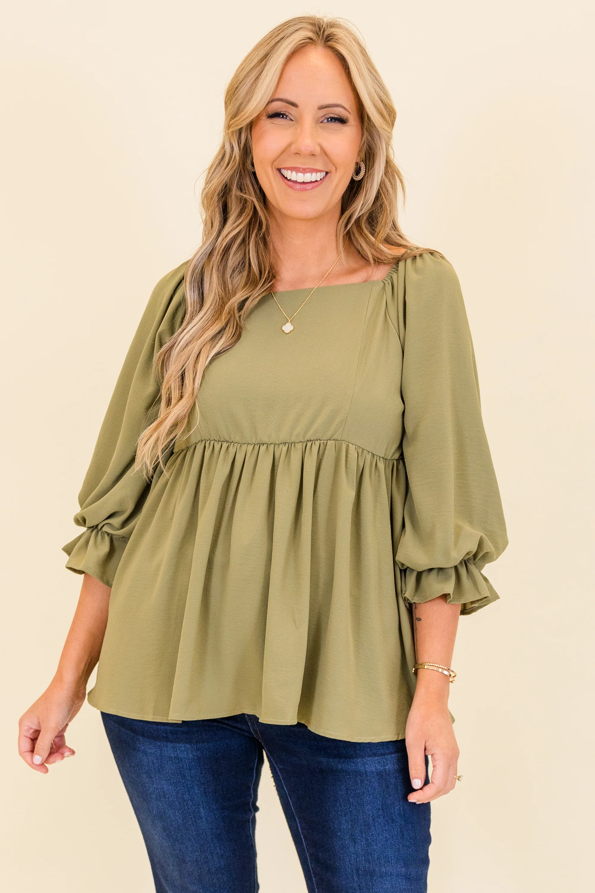 Create Opportunity Top, Olive - Giverhouse