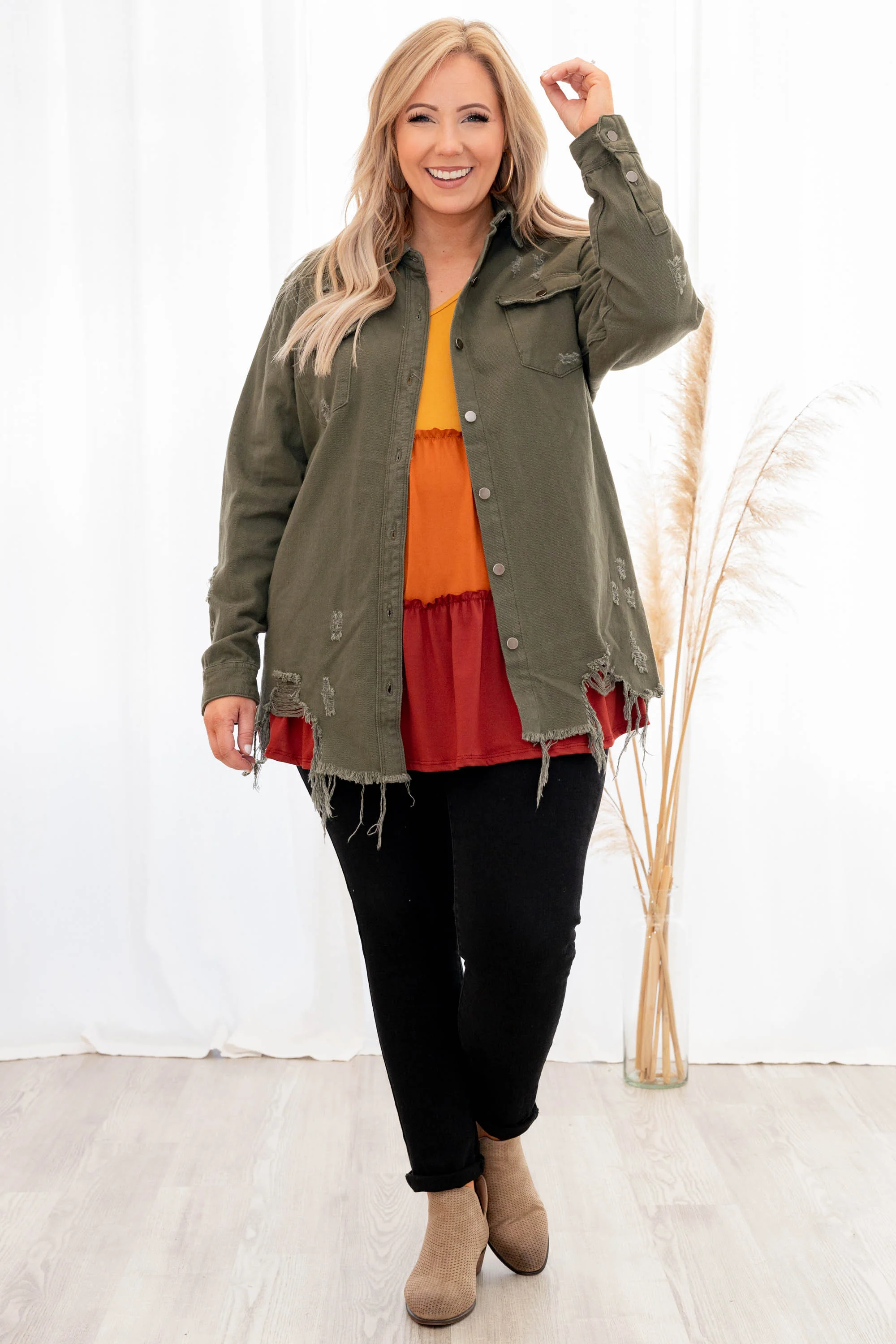 Chill As Can Be Top, Olive - Giverhouse