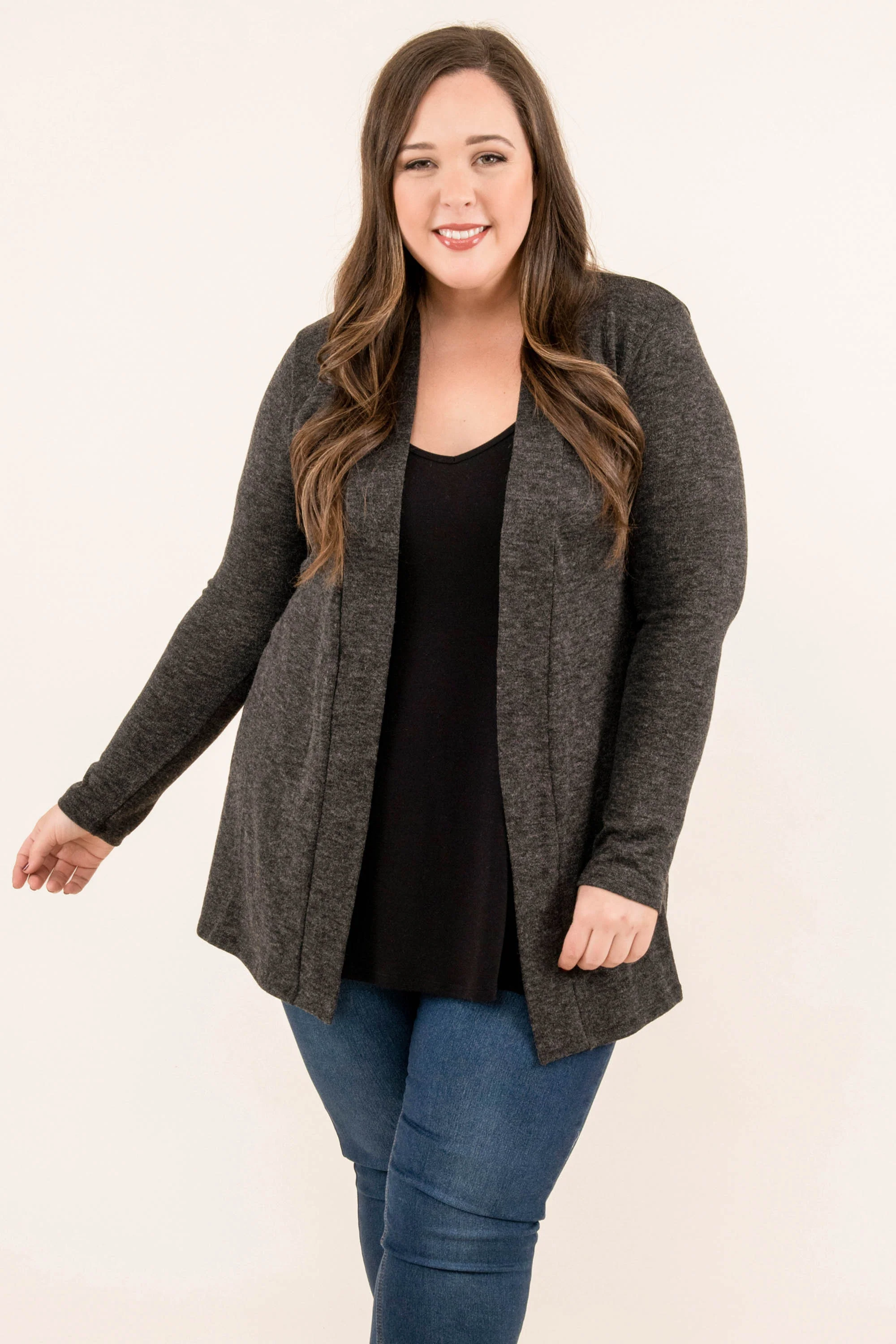 Waiting For This Moment Cardigan, Charcoal - Giverhouse
