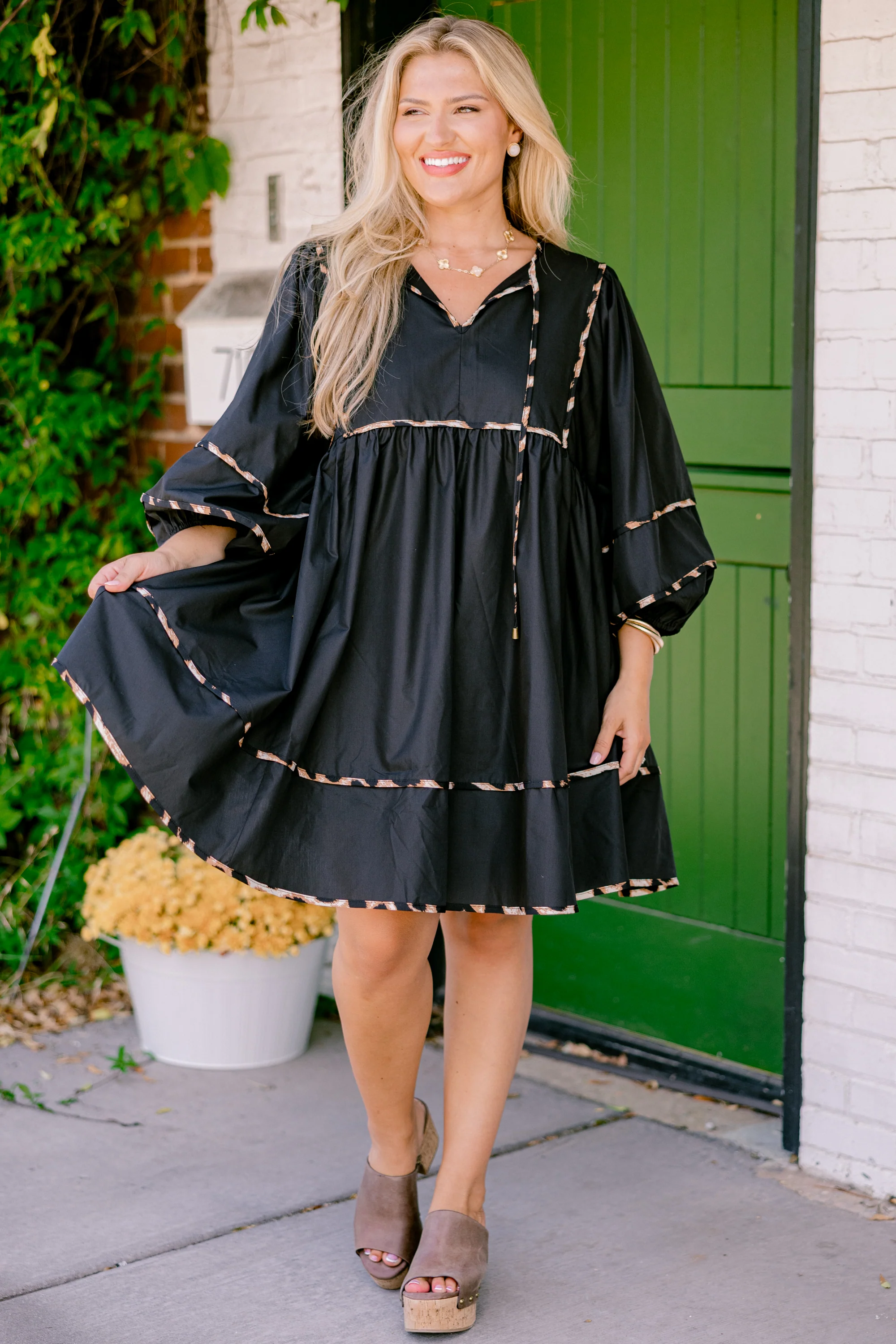 Stuck In Your Ways Dress, Black - Giverhouse