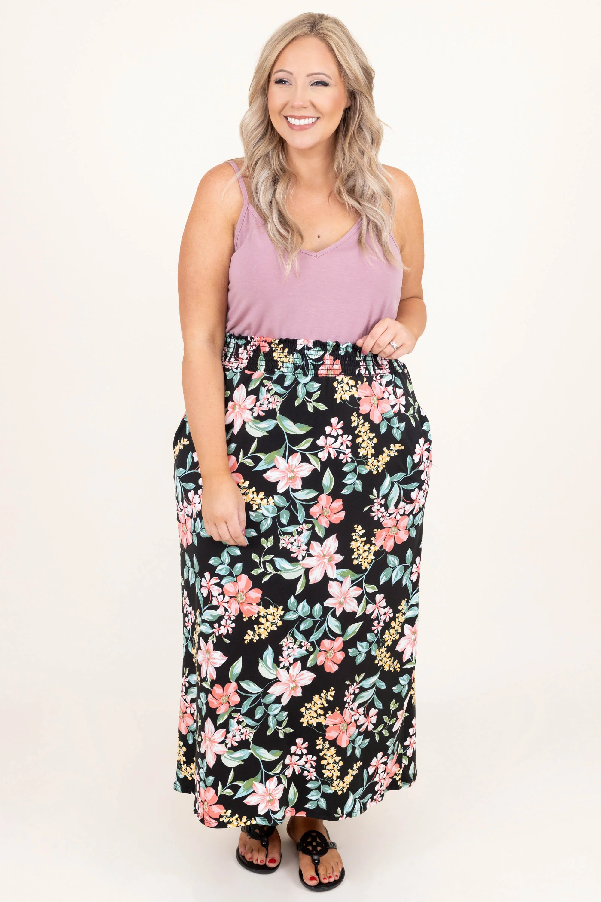 No Drama Here Maxi Skirt, Black - Giverhouse