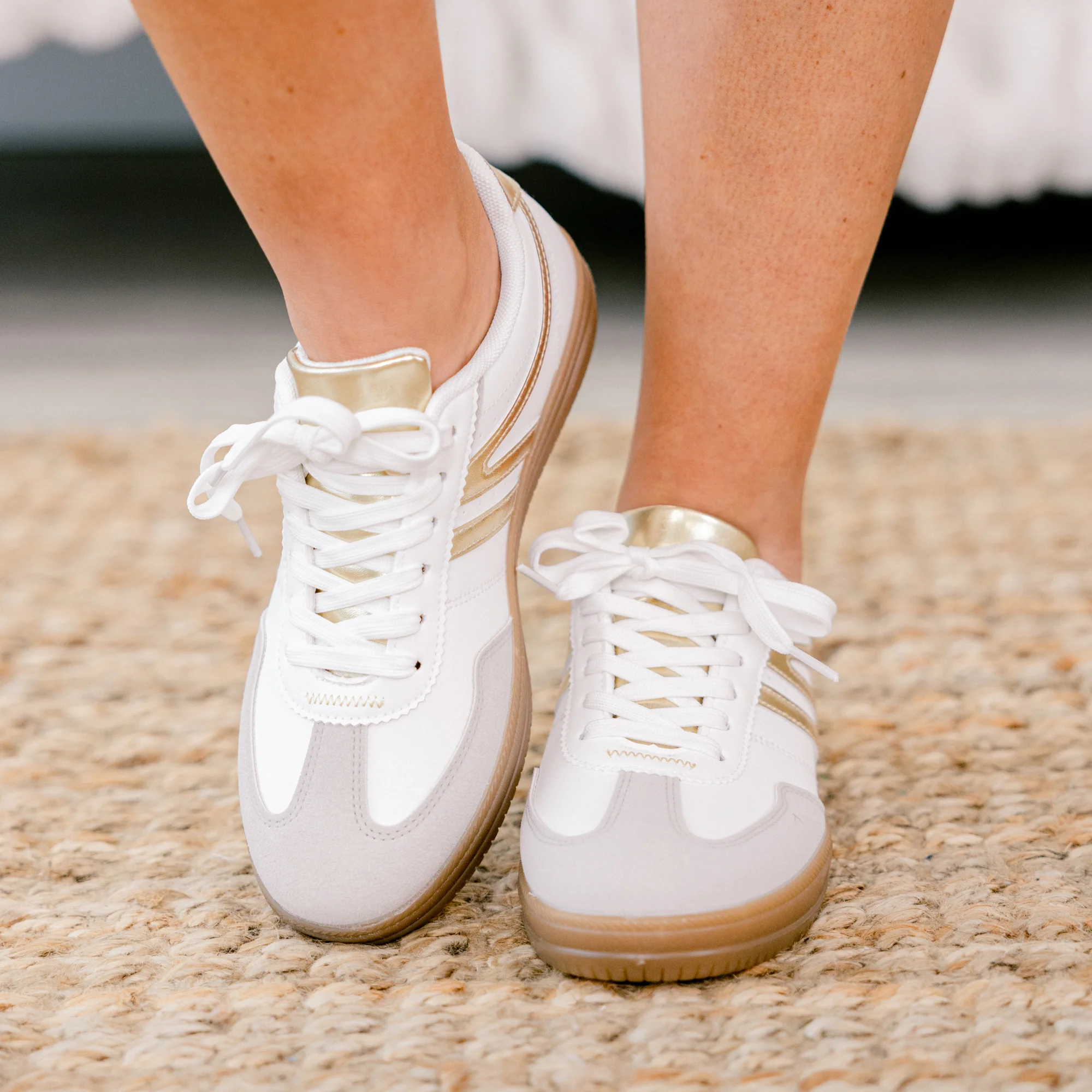 Running The Show Sneakers, Gold - Giverhouse