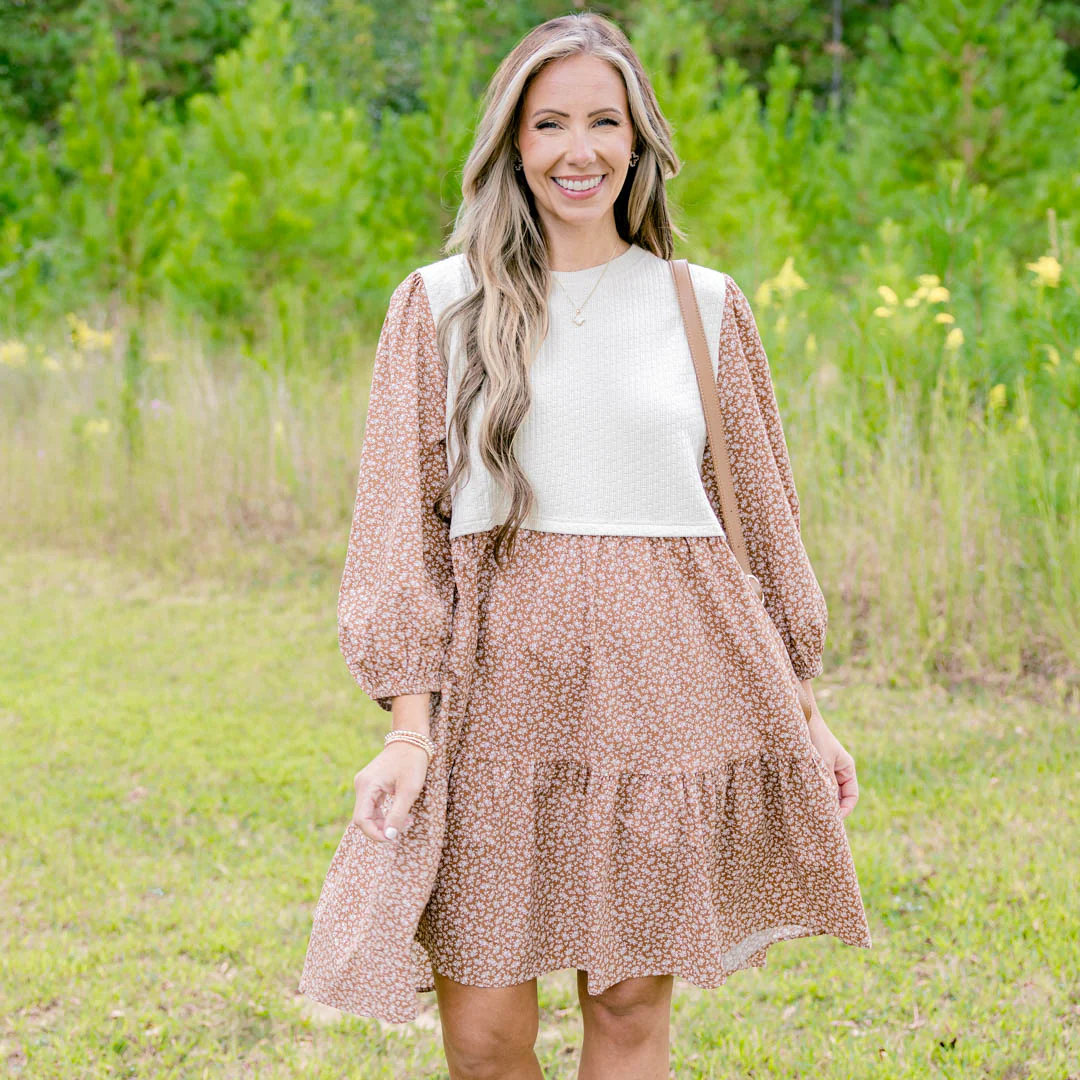 Find Love Again Dress, Brown - Giverhouse