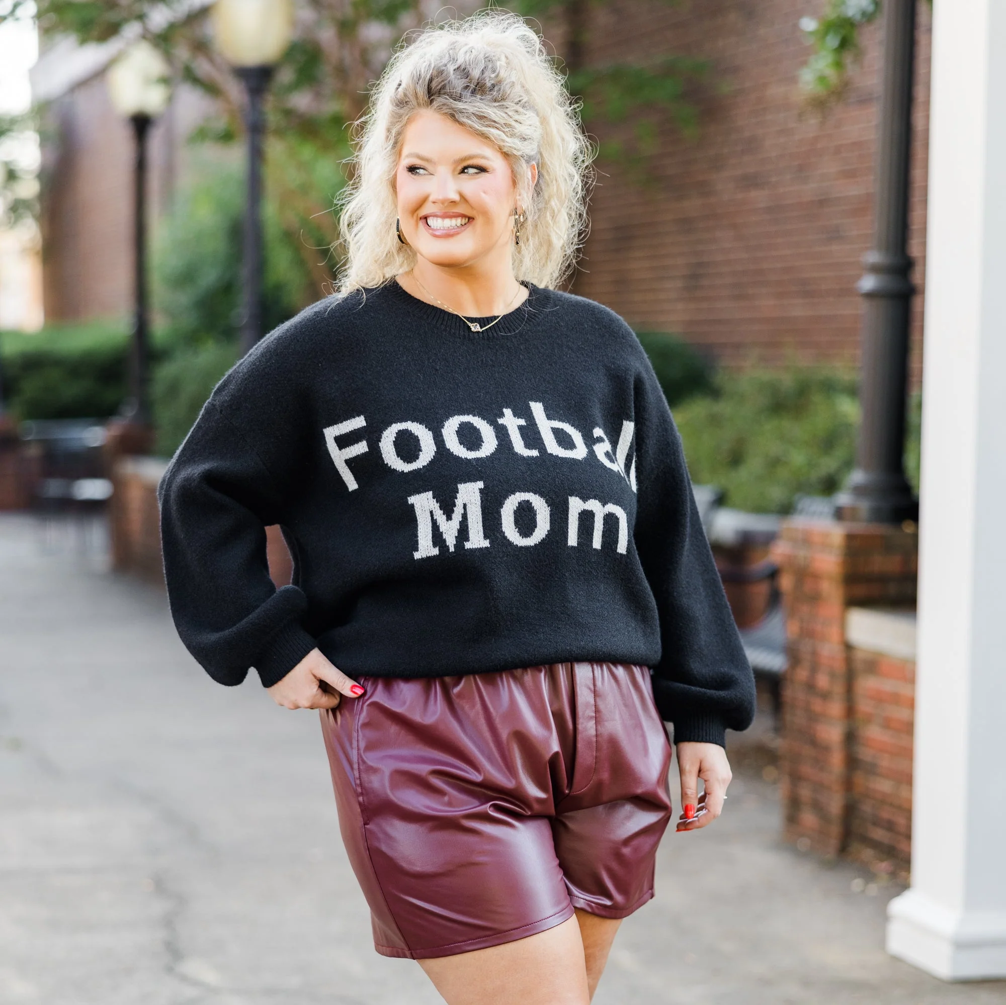 Football Mom Sweater, Black - Giverhouse