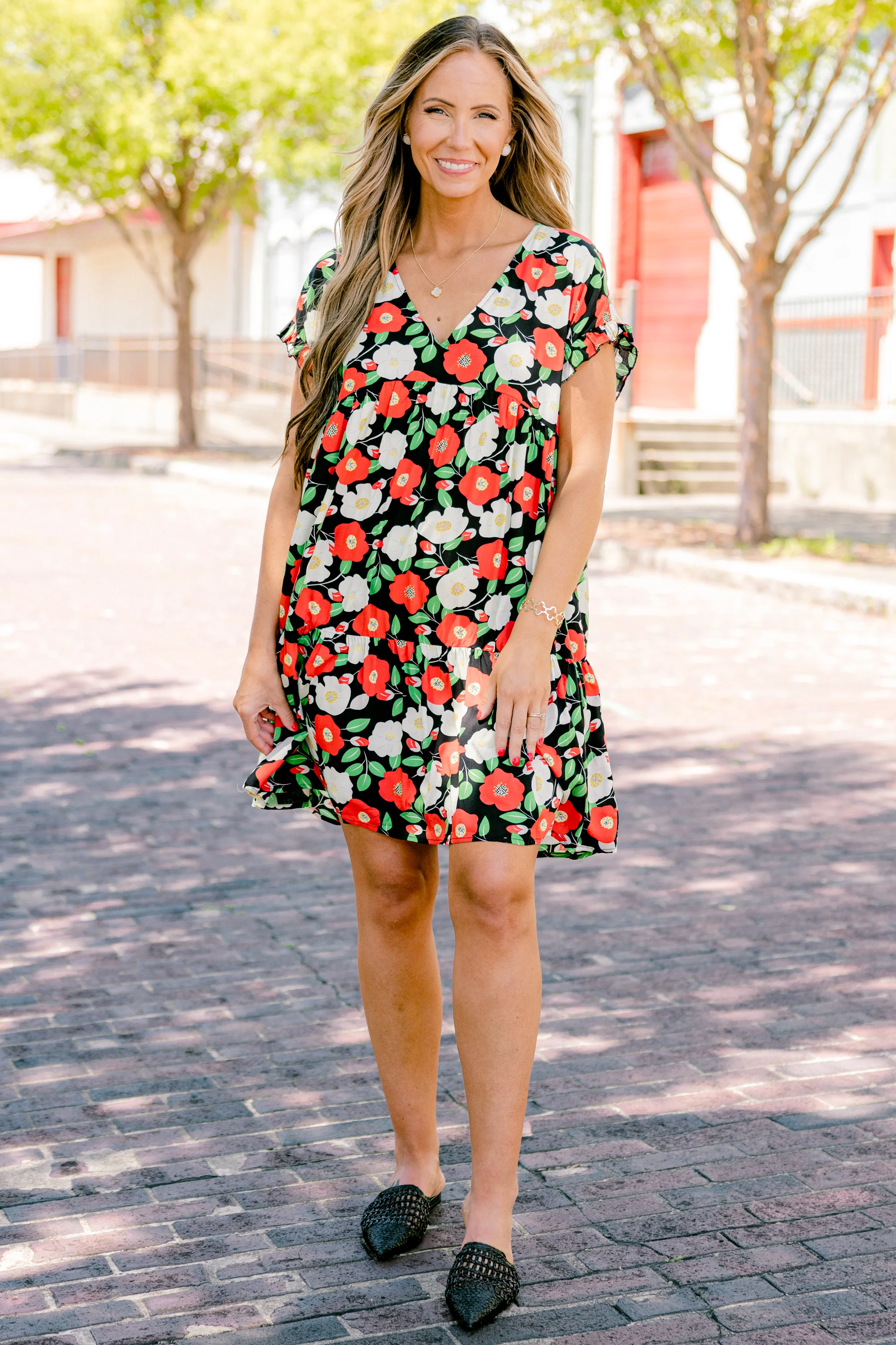 My Heart Is An Open Door Dress, Black - Giverhouse