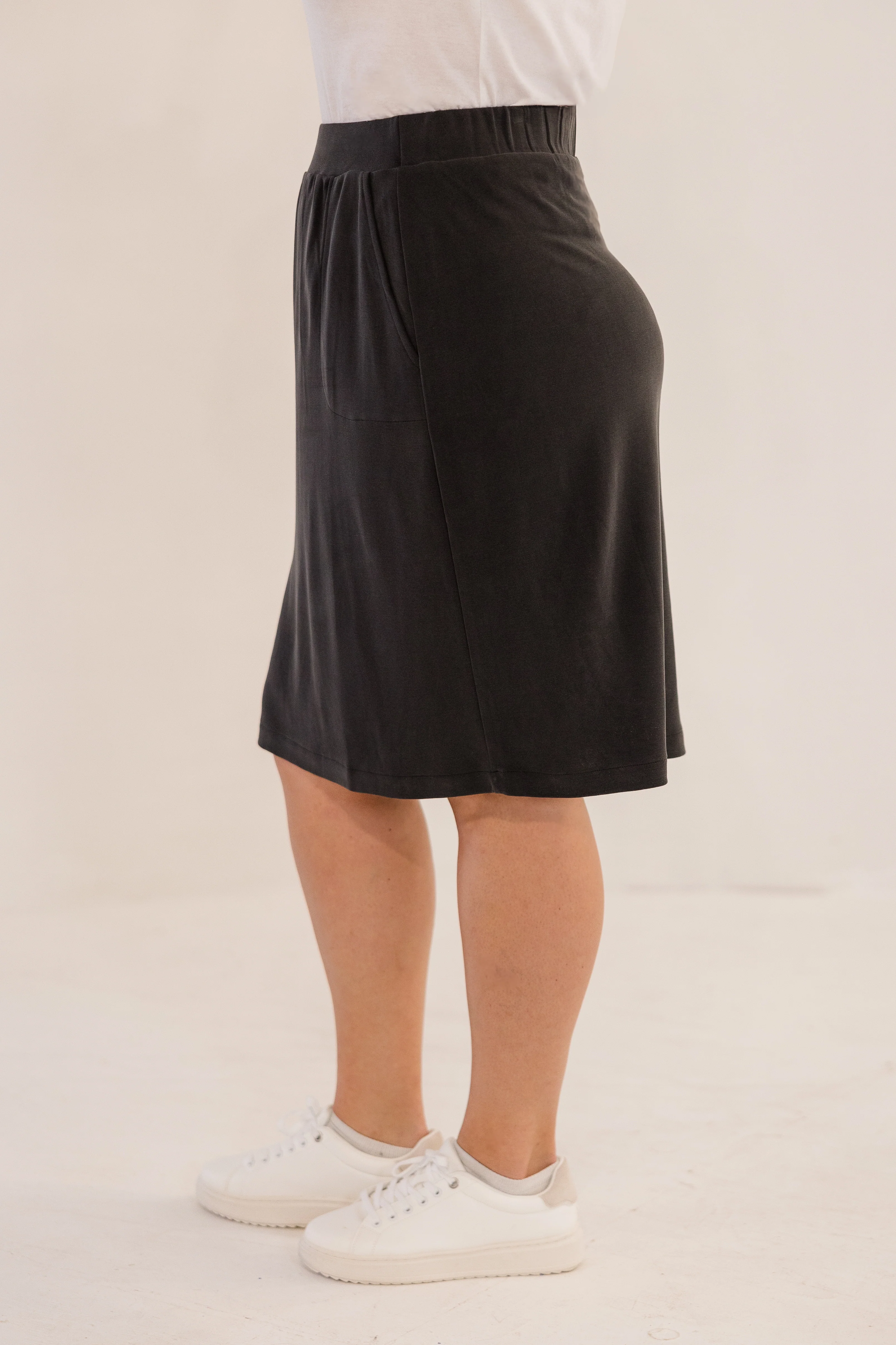 Leah A-Line Skirt, Black - Giverhouse