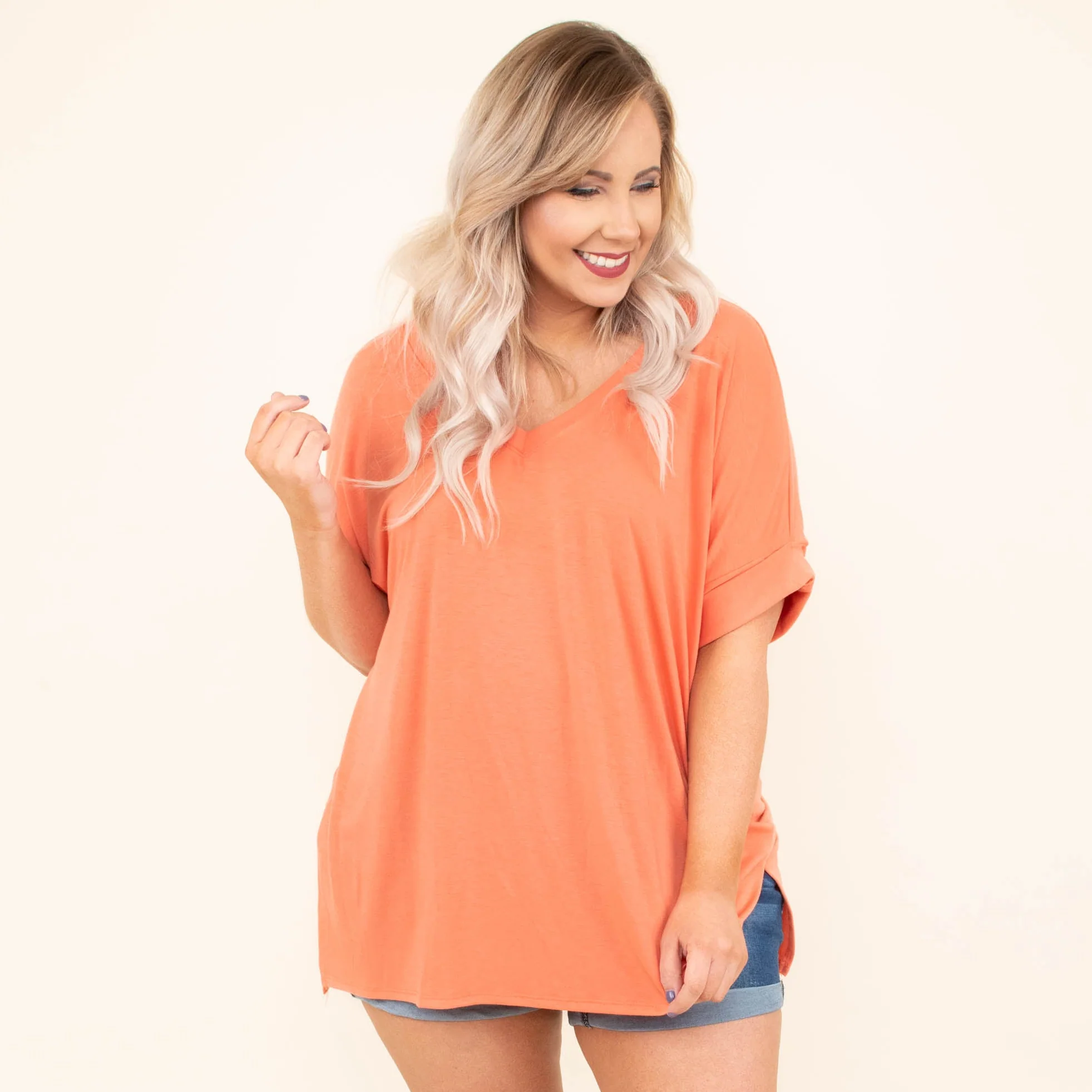 Comfy Travels Top, Deep Coral - Giverhouse