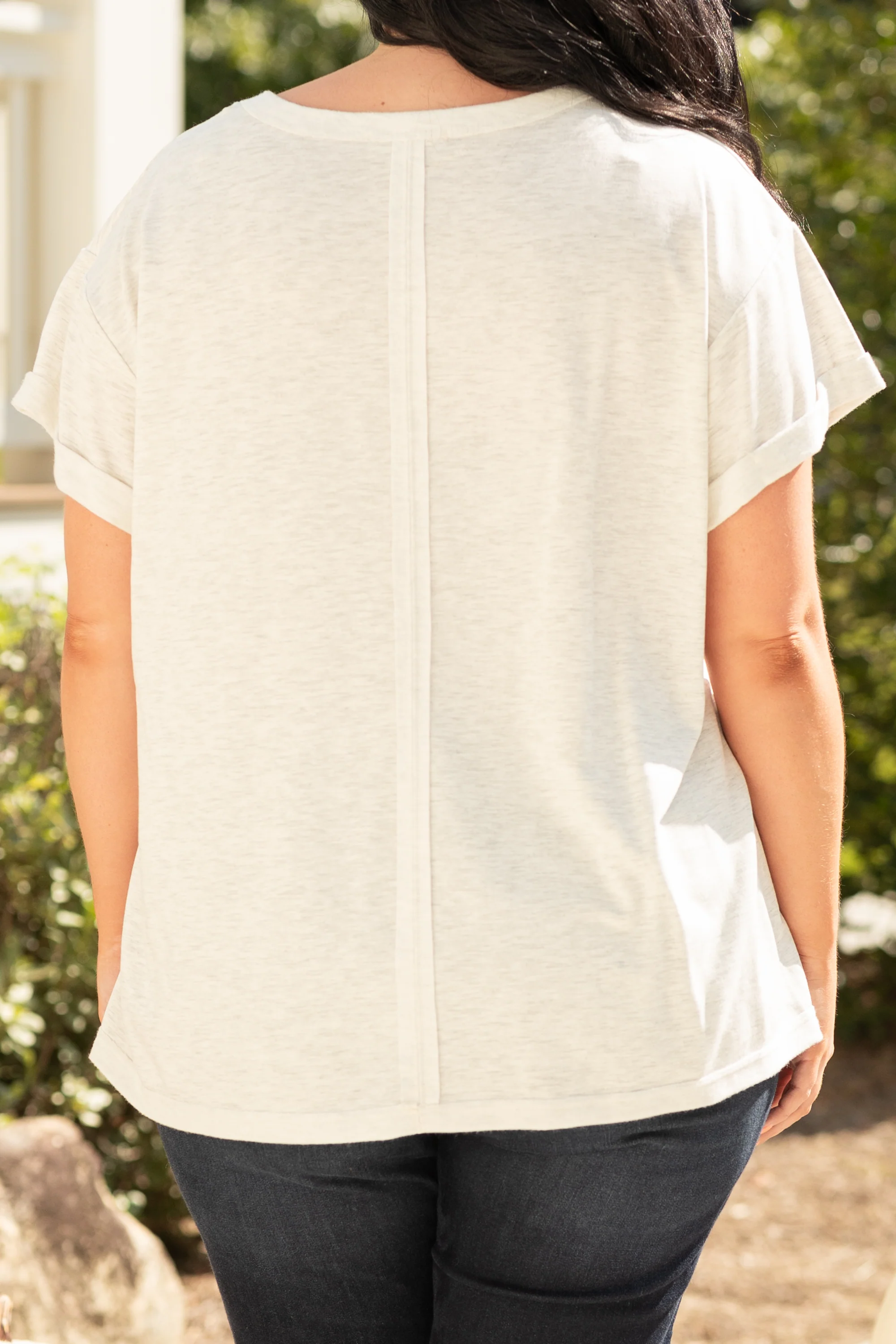 Into Peace Top, Heather Grey - Giverhouse