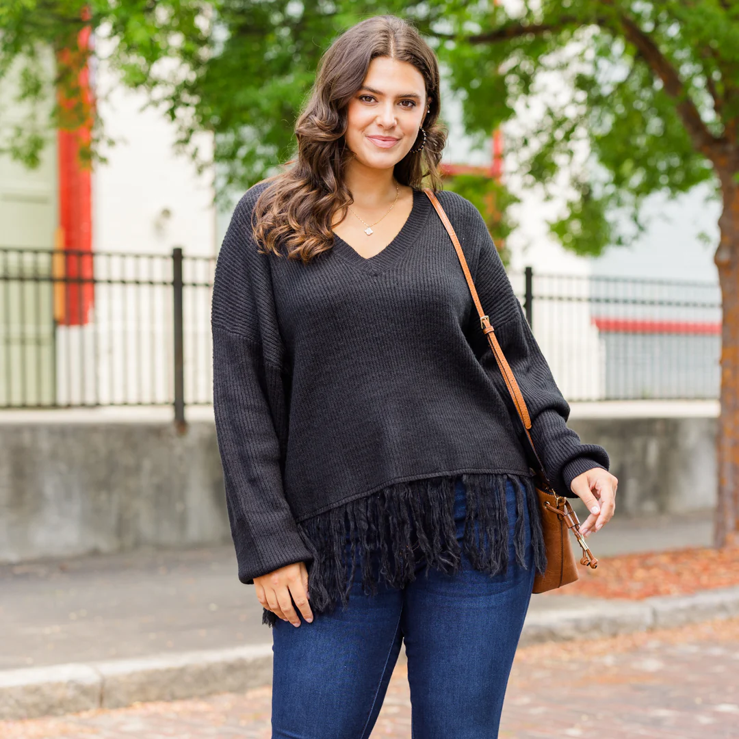 Where The Night Takes Us Sweater, Black - Giverhouse