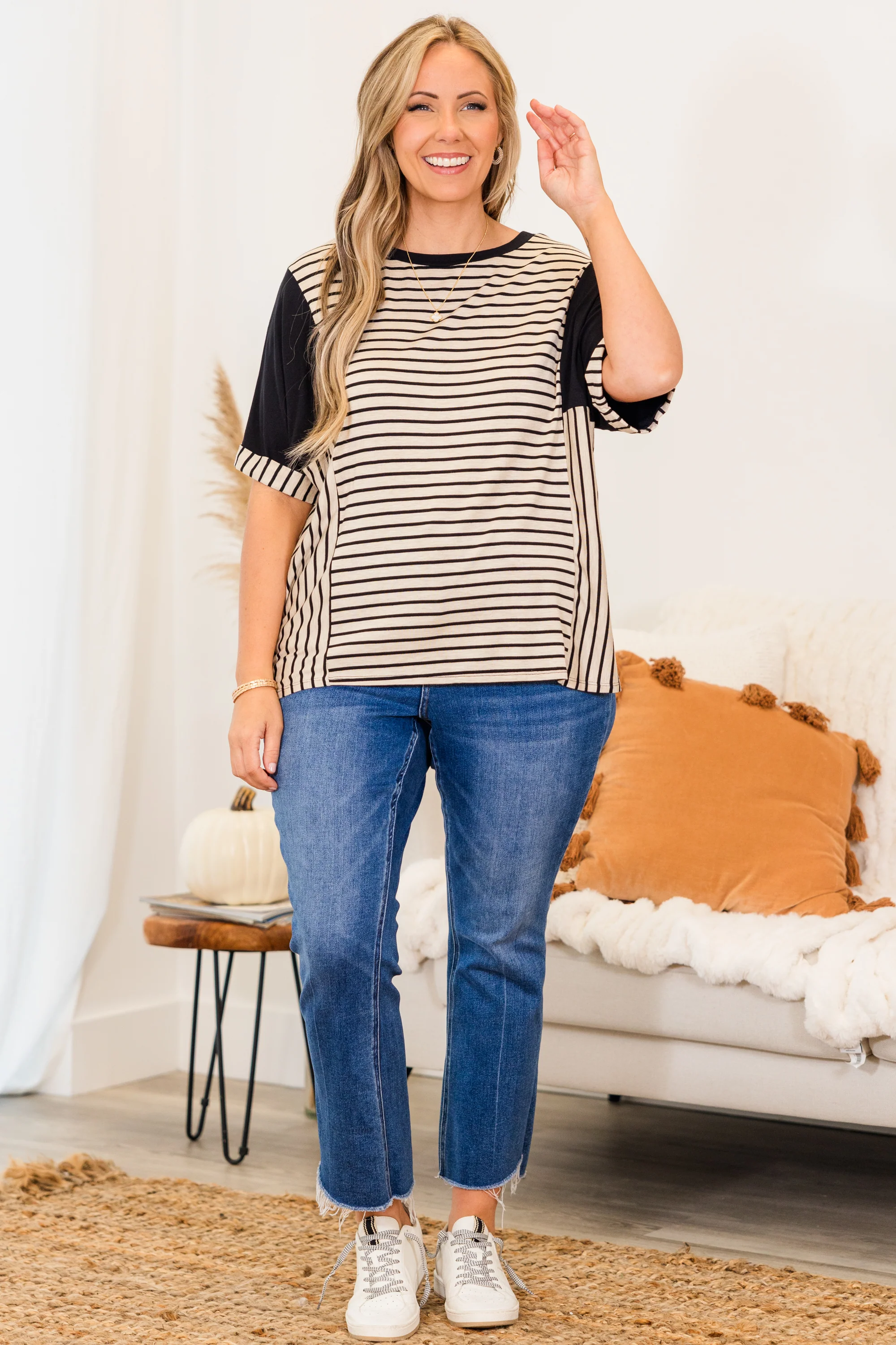 Heavy On My Mind Top, Black - Giverhouse