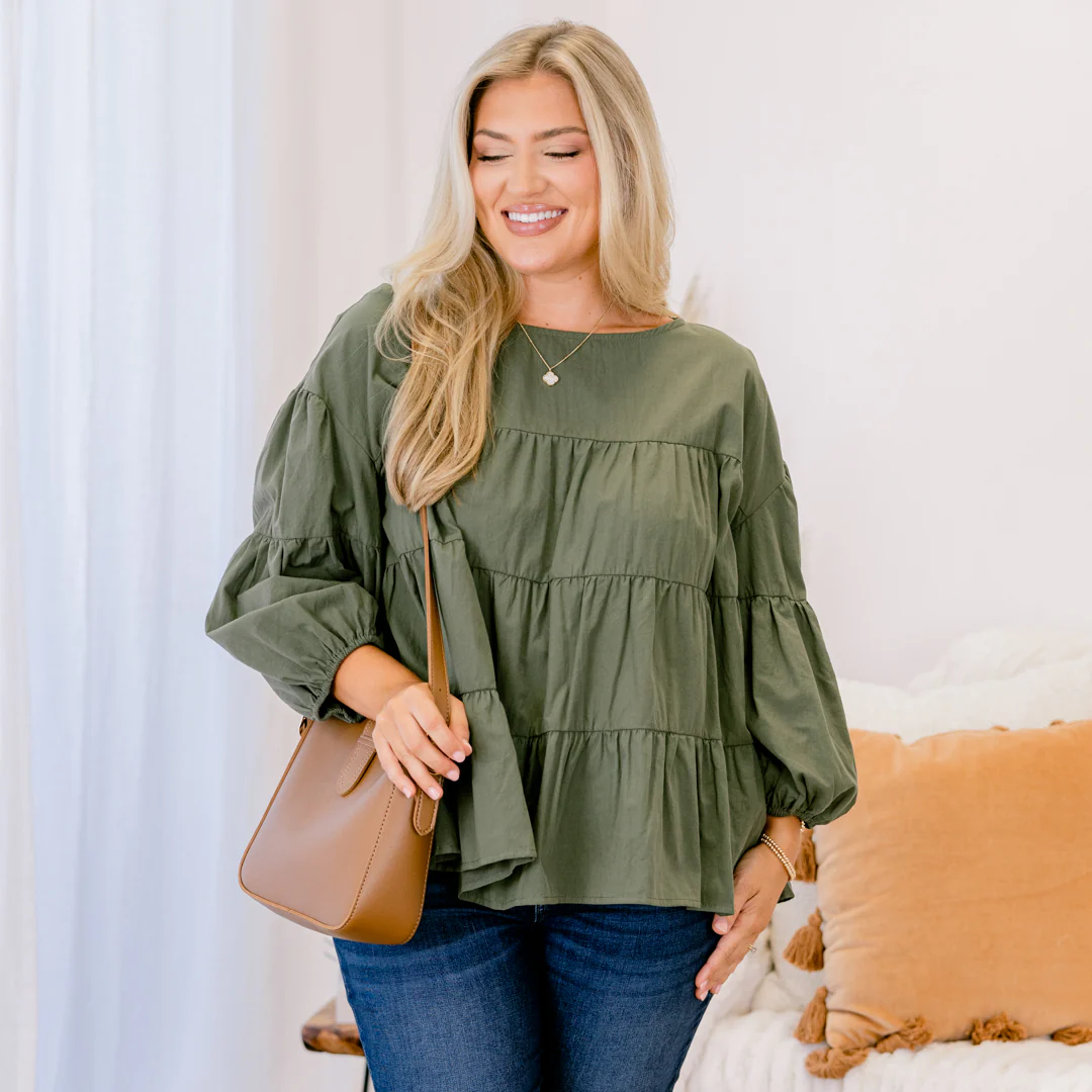 You Look So Perfect Top, Olive - Giverhouse