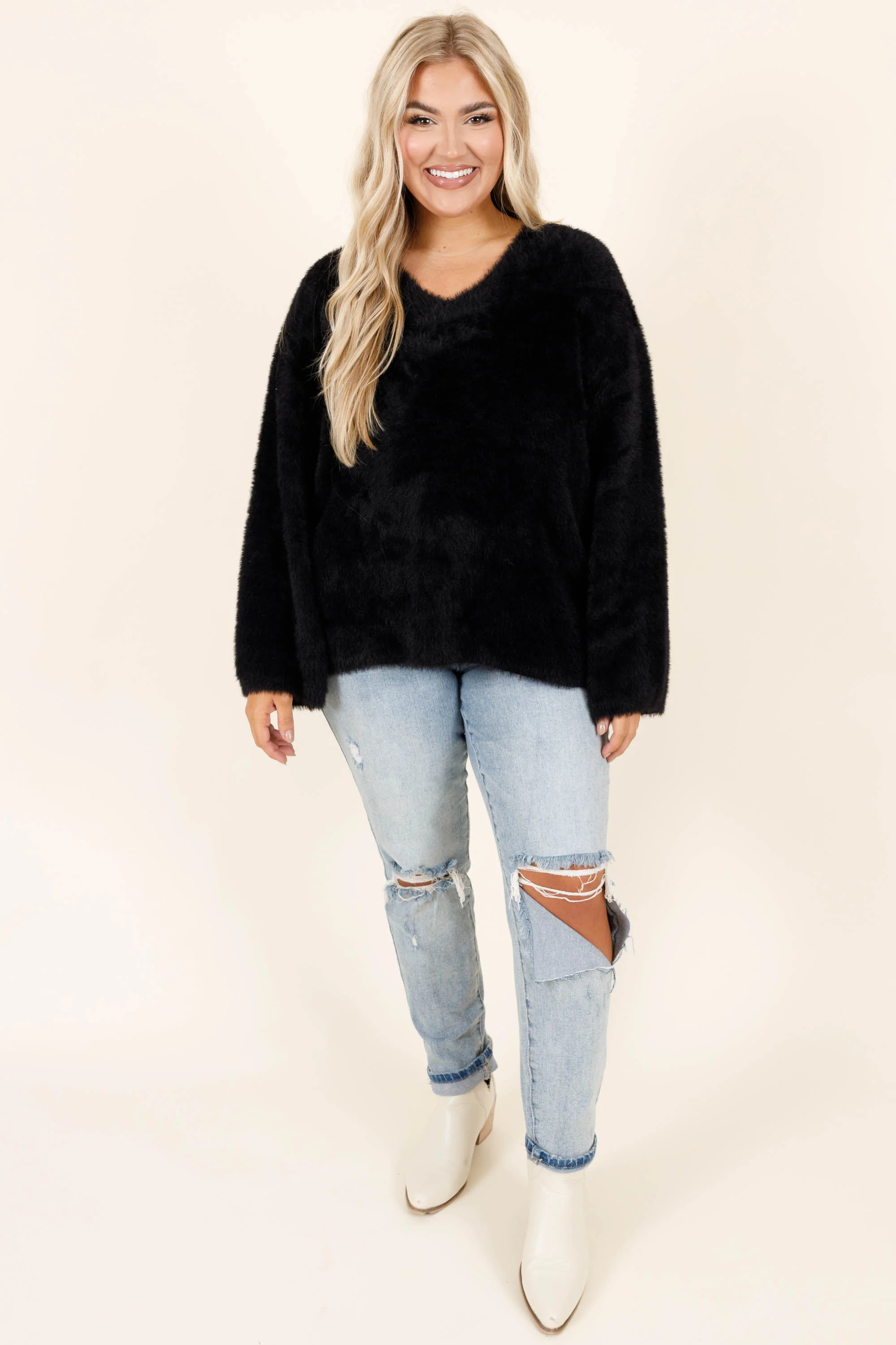 Your Touch Is Enough Sweater, Black - Giverhouse