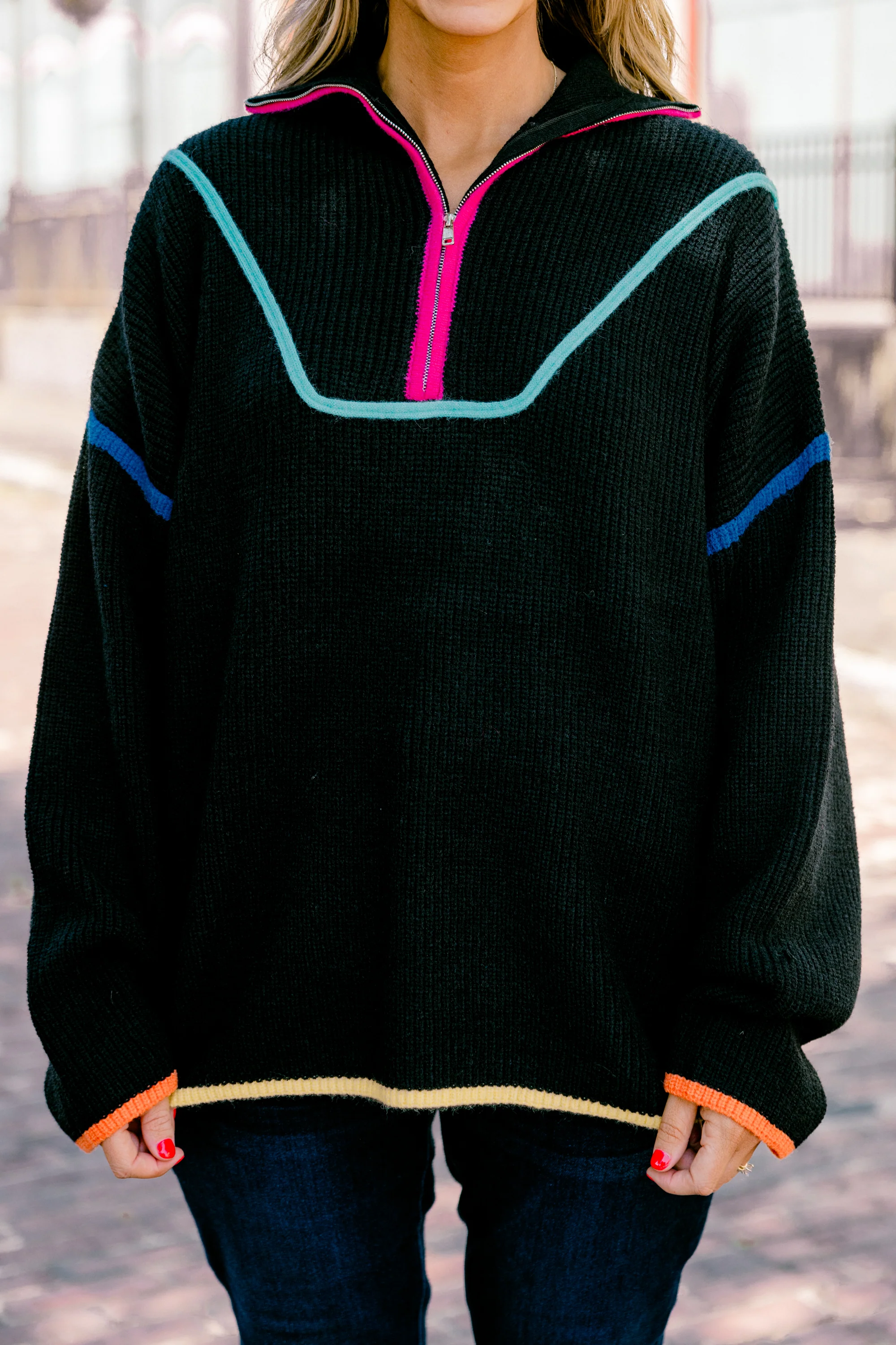 Falling For Fall Sweater, Black - Giverhouse