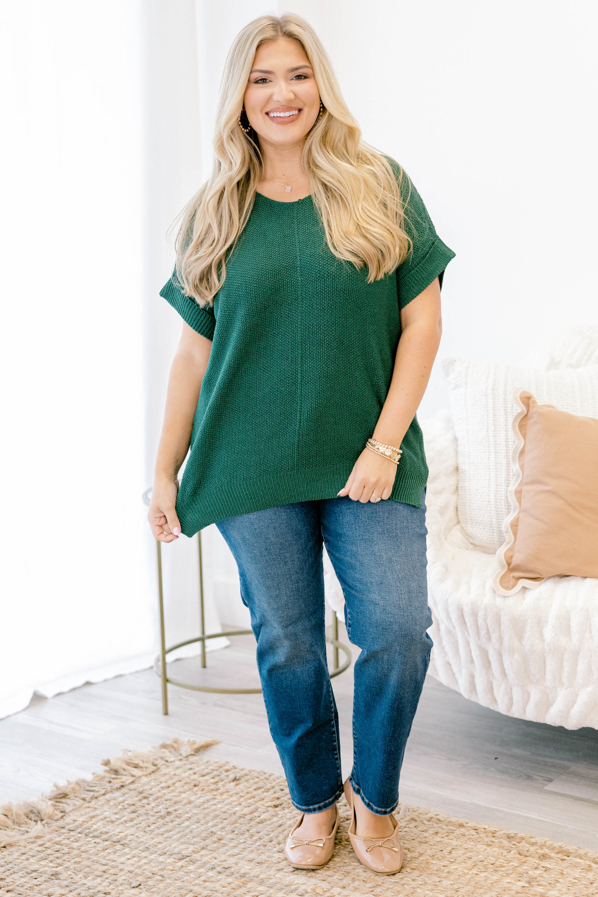 Feels Like The Moment Sweater, Dark Green - Giverhouse