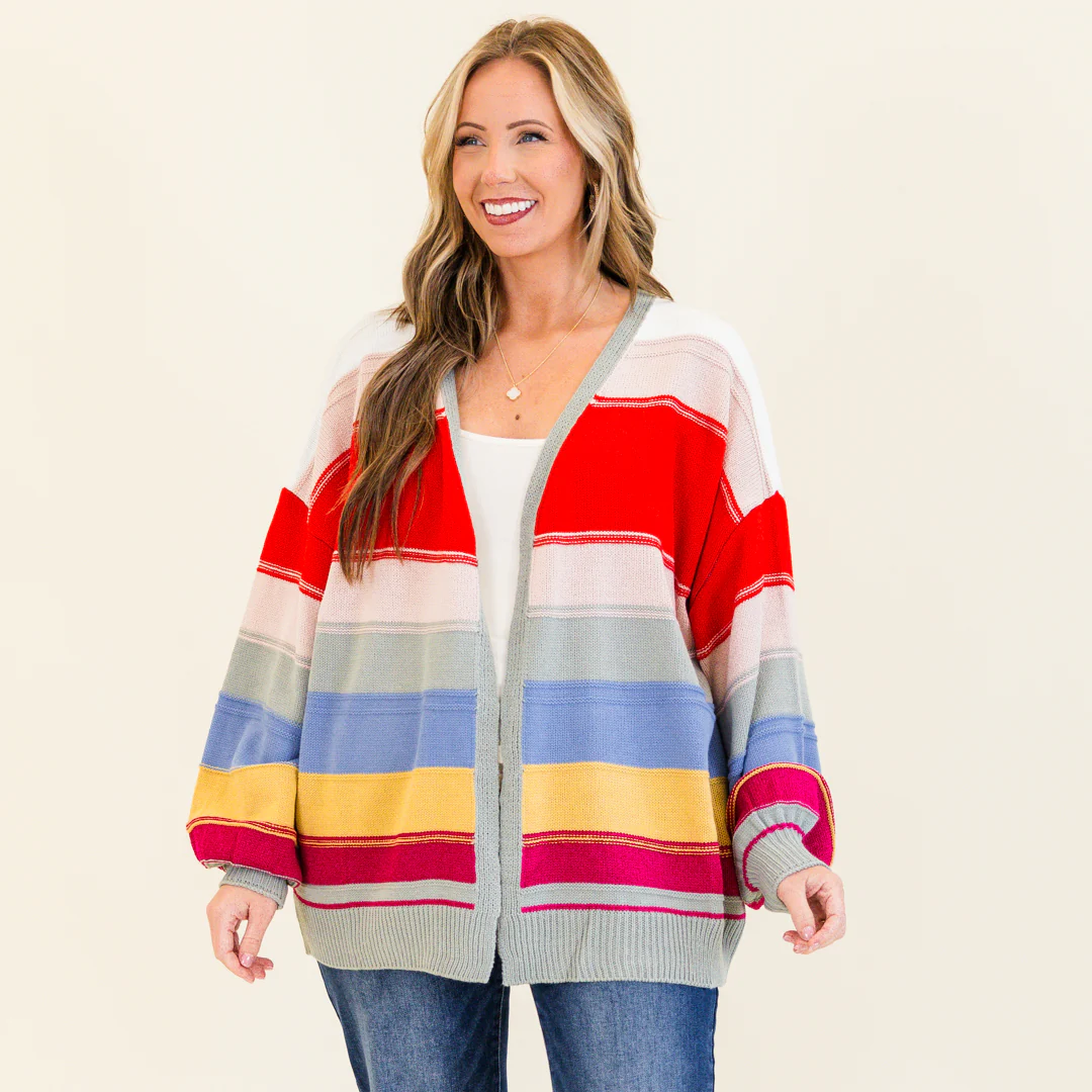 Take Some Time For Yourself Cardigan, Multi - Giverhouse