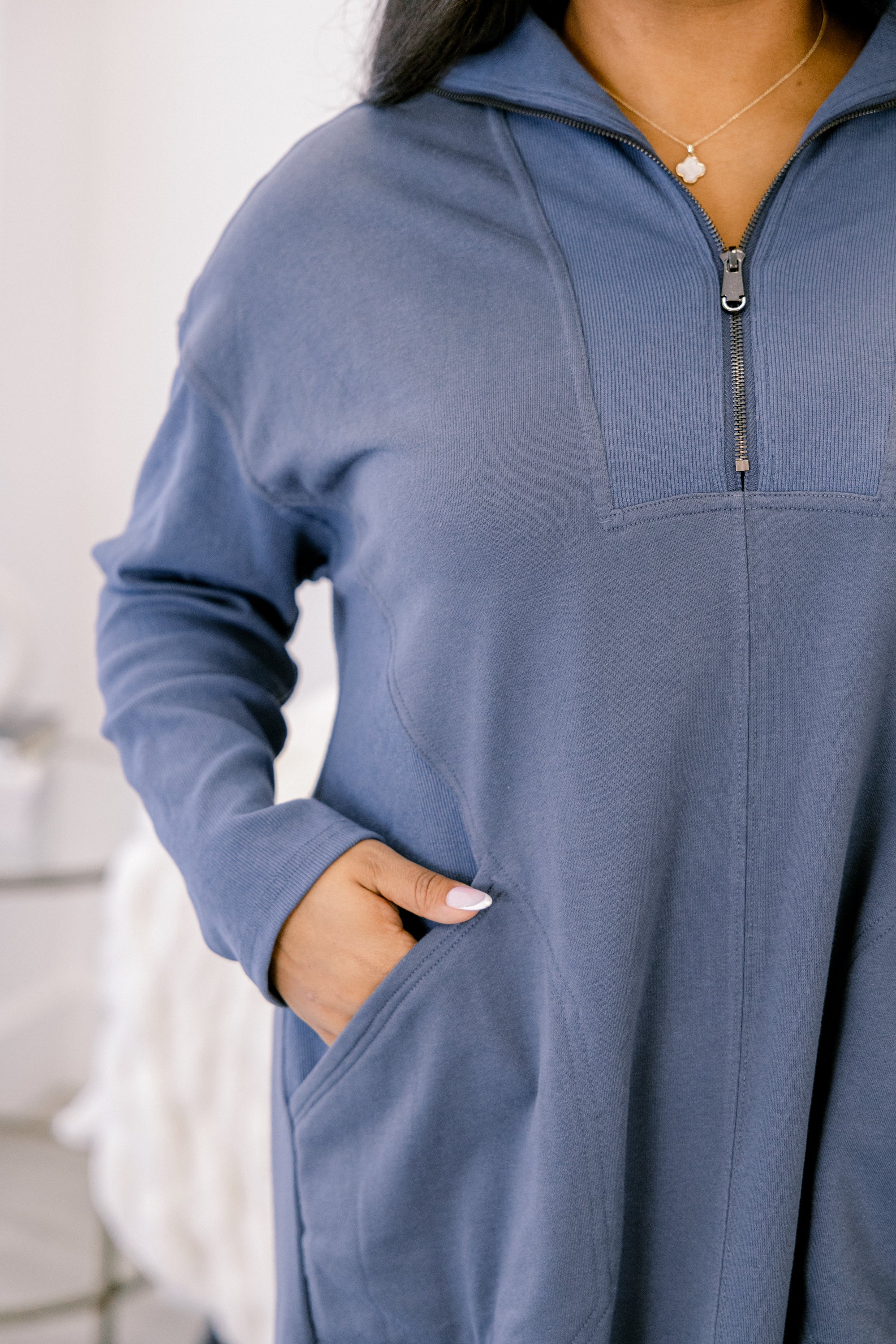 Slow It Down Dress, Light Navy - Giverhouse