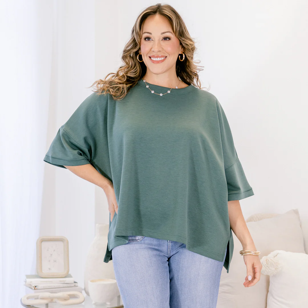 Comfortable Charm Top, Dark Forest - Giverhouse