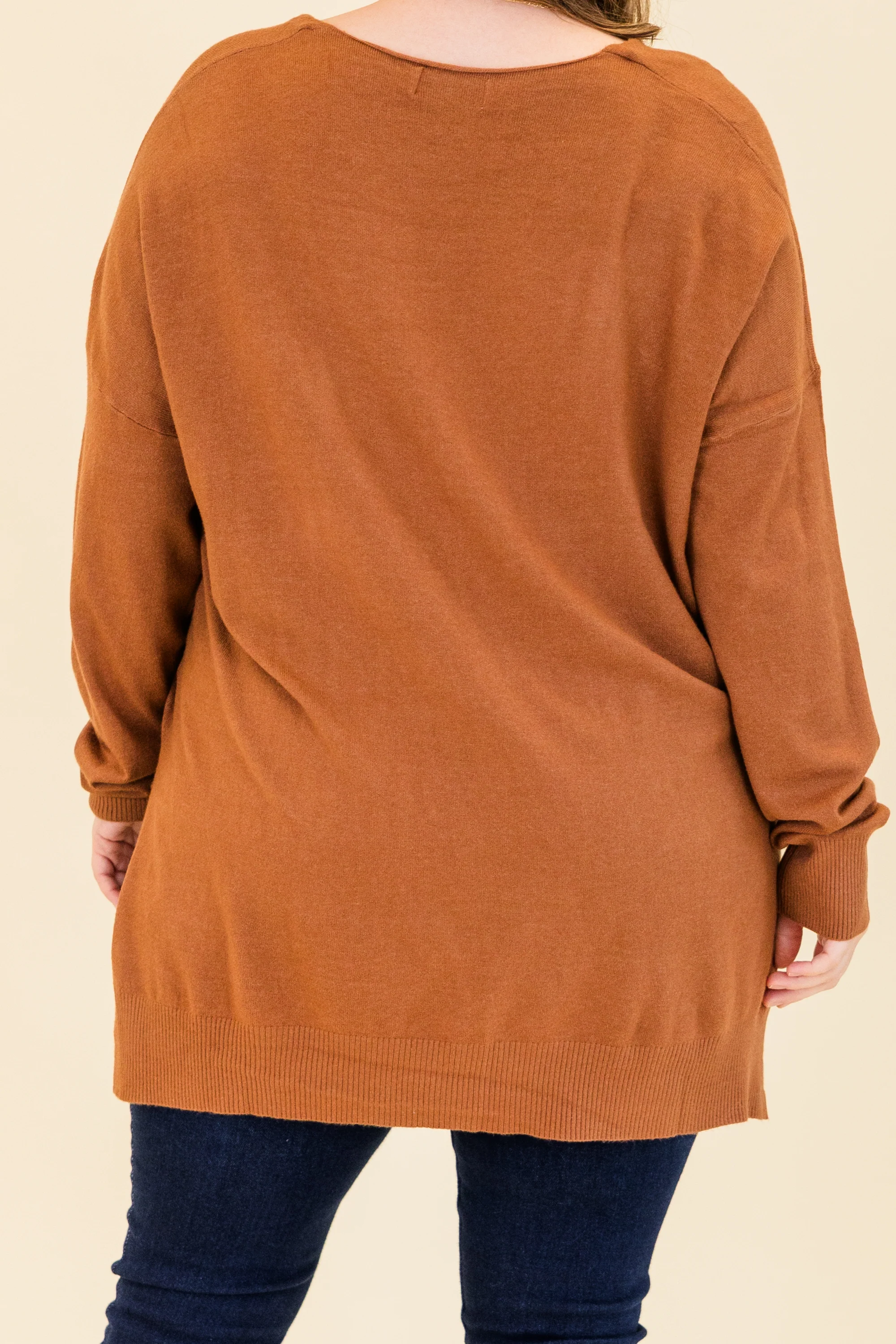 Perfect For Outside Sweater, Heather Deep Camel - Giverhouse