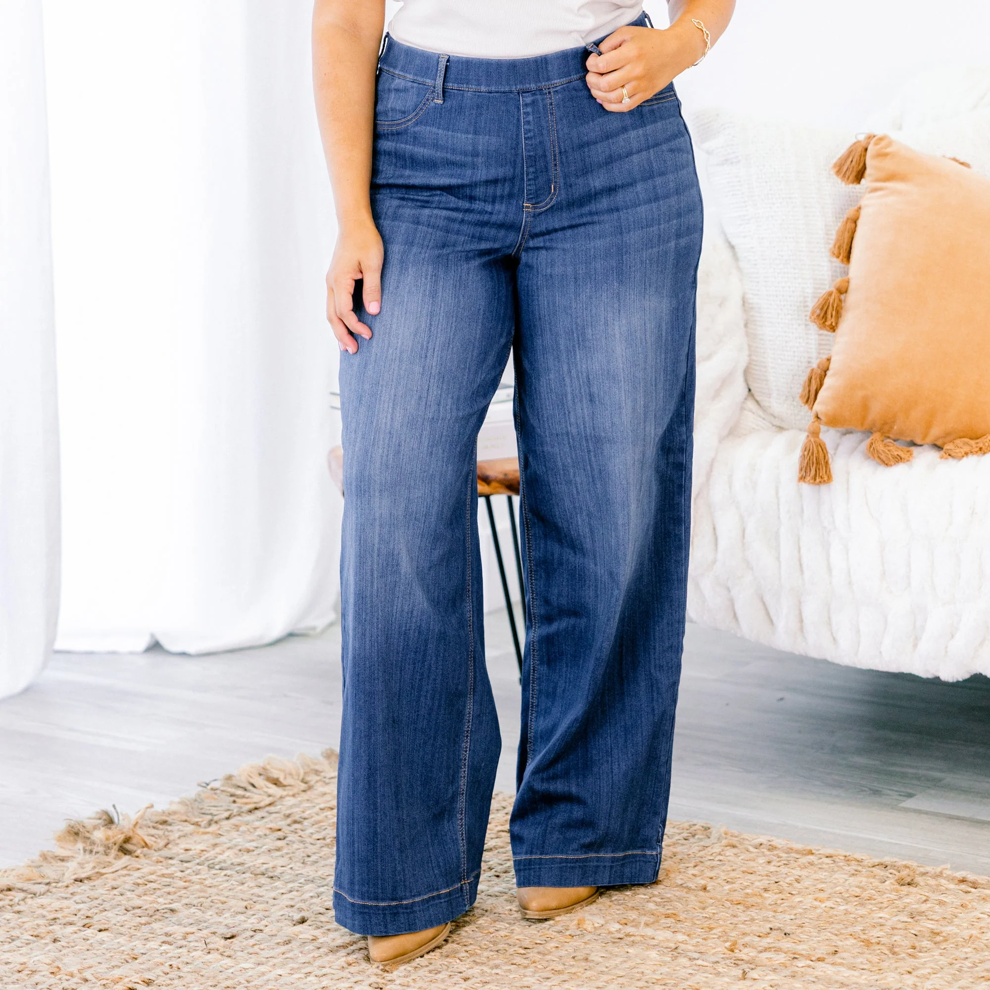 A Casual Stroll Jeggings, Blue - Giverhouse