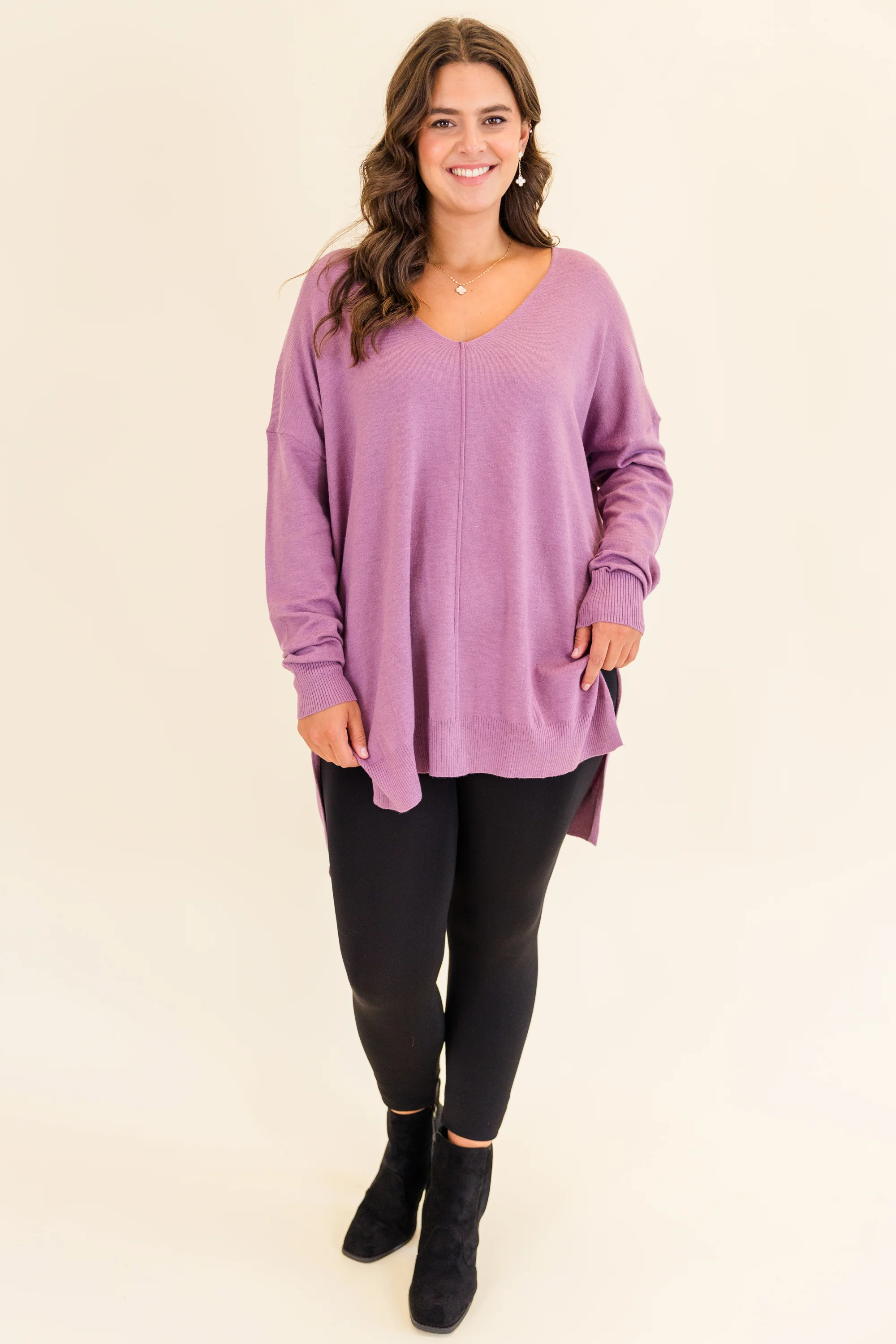 Miss Who I Was Sweater, Lilac Grey - Giverhouse