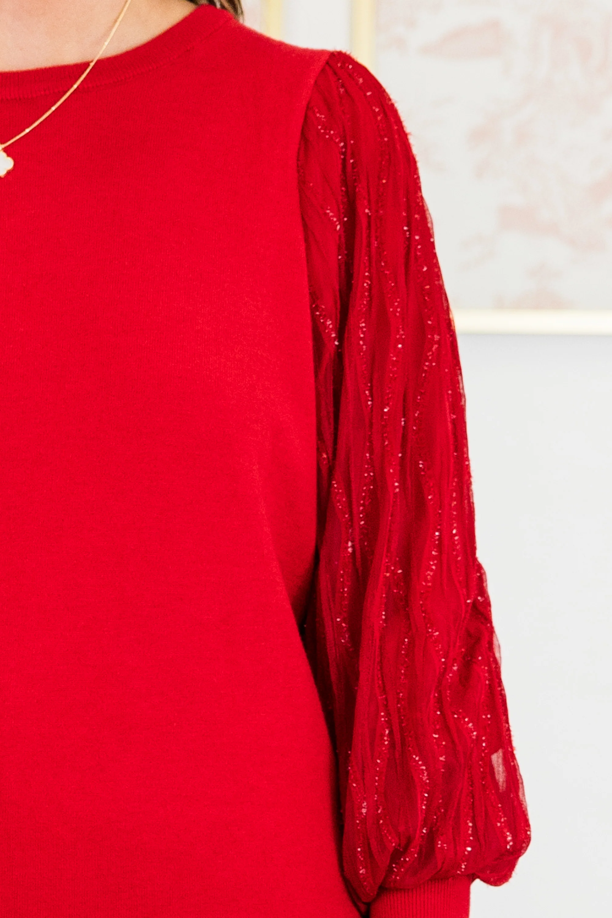 Give Me Beautiful Flowers Top, Red - Giverhouse