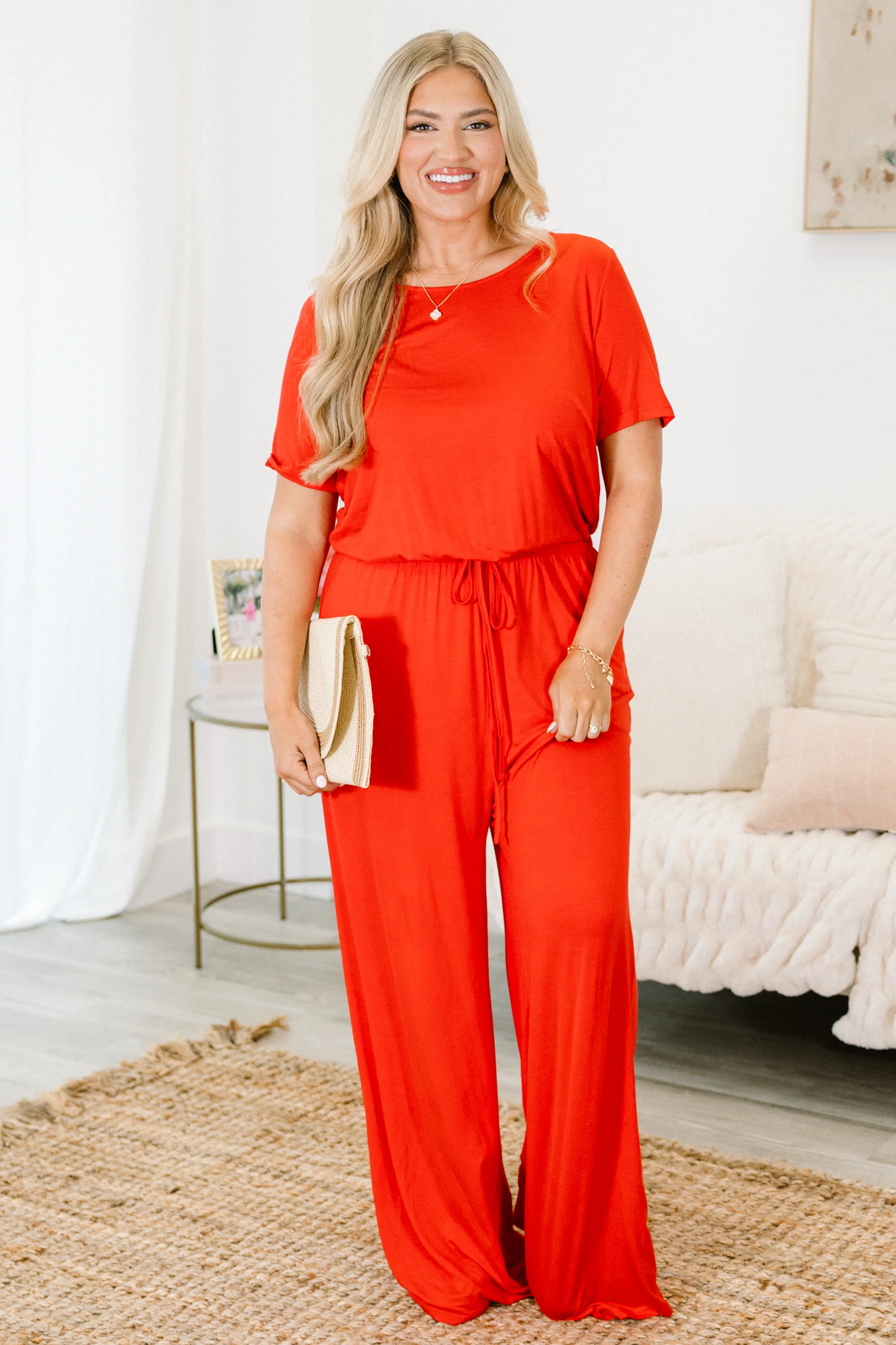 Louder Than Words Jumpsuit, Red - Giverhouse