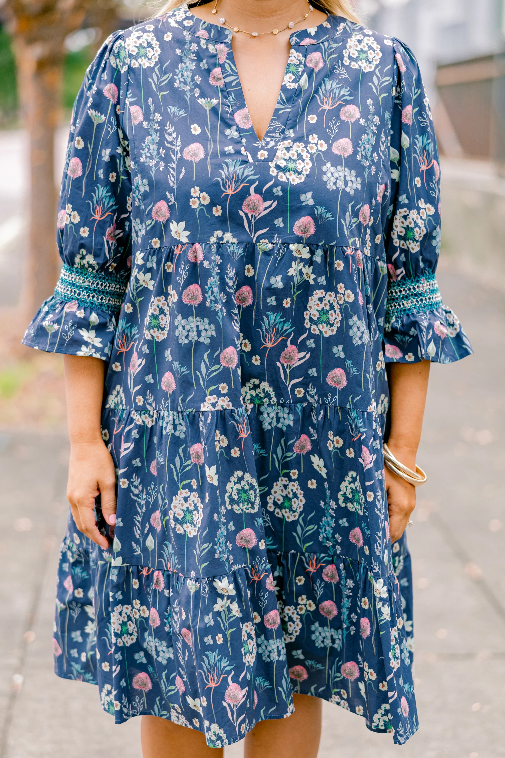 Sands Of Life Dress, Blue Floral - Giverhouse