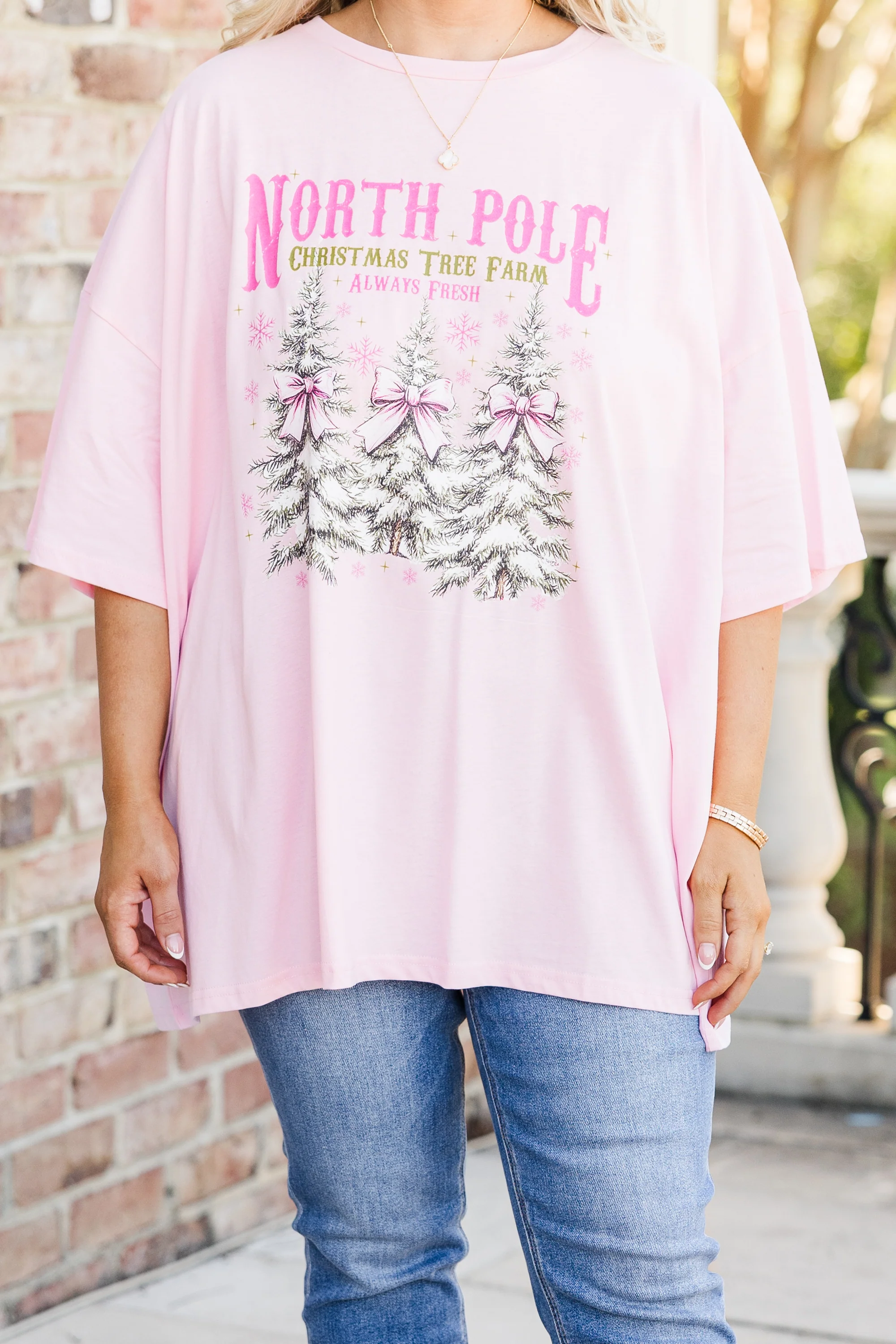 Tree Farm Boyfriend Tee, Dusty Pink - Giverhouse