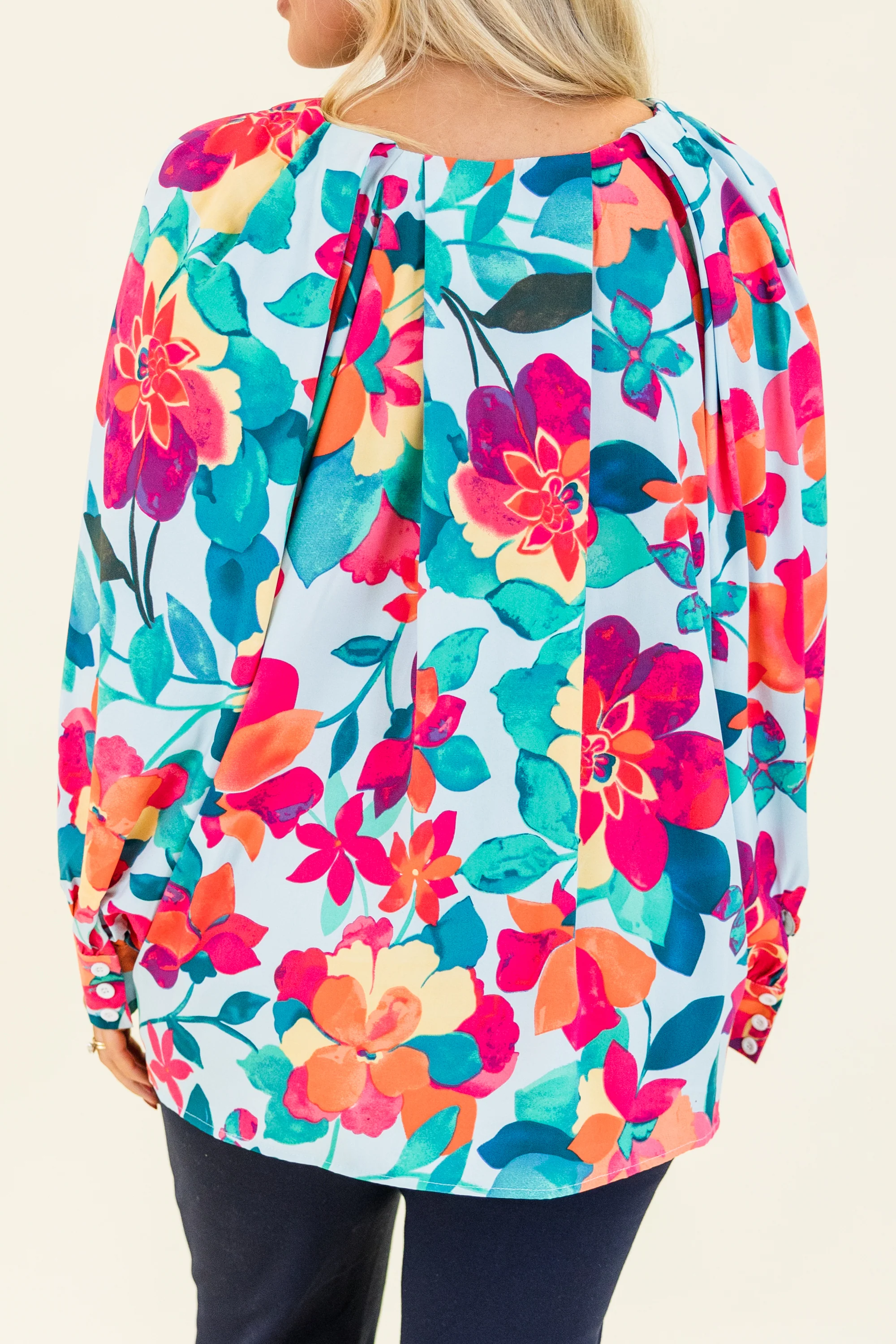 Southern Sweetness Top, Blue-Multi - Giverhouse