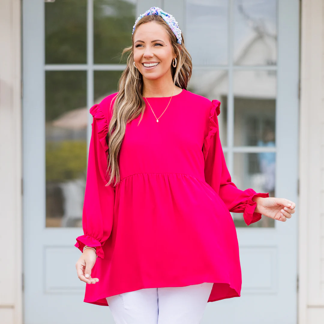 Both Eyes Open Top, Hot Pink - Giverhouse