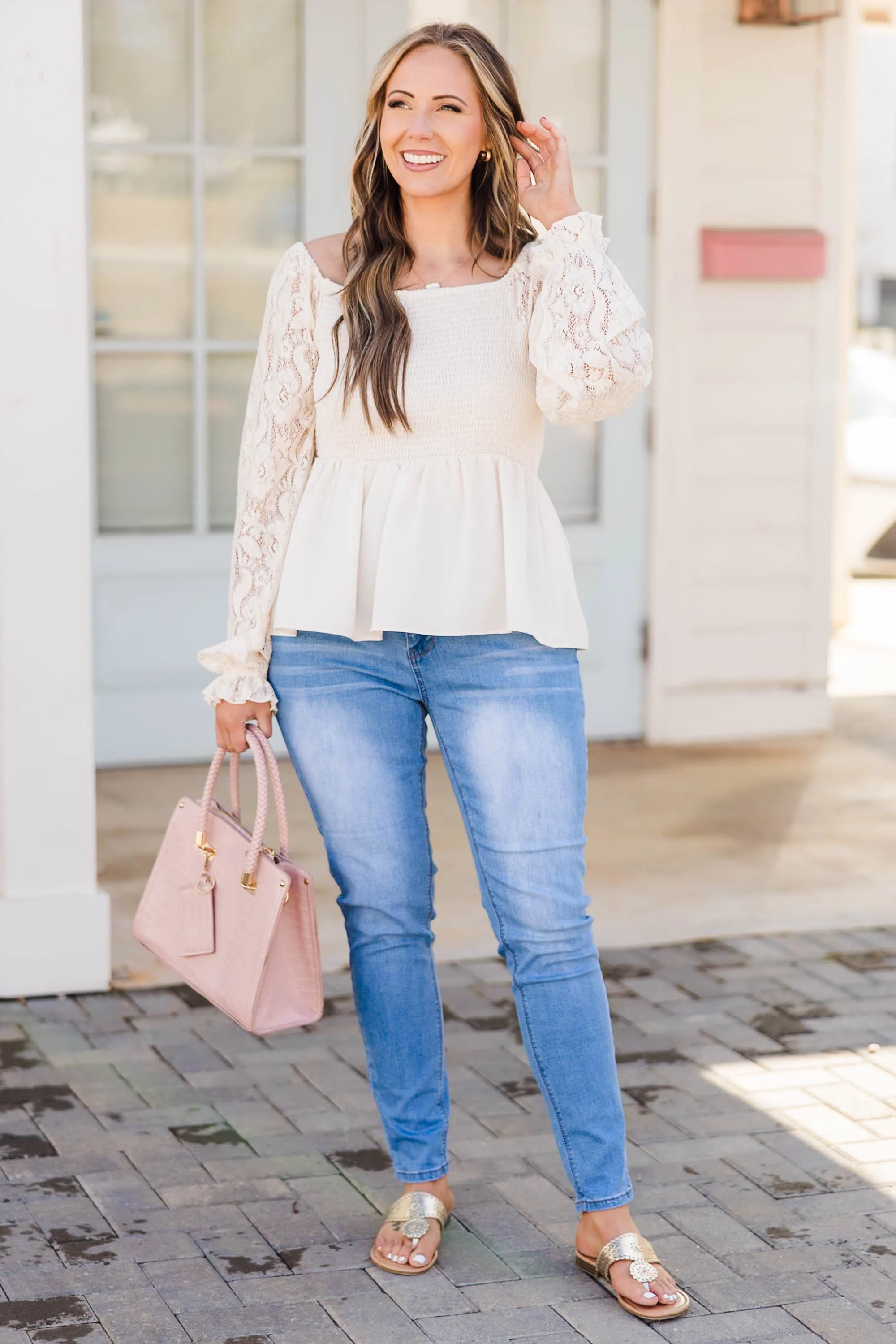 Get Into Stride Skinny Jeans, Light Blue - Giverhouse