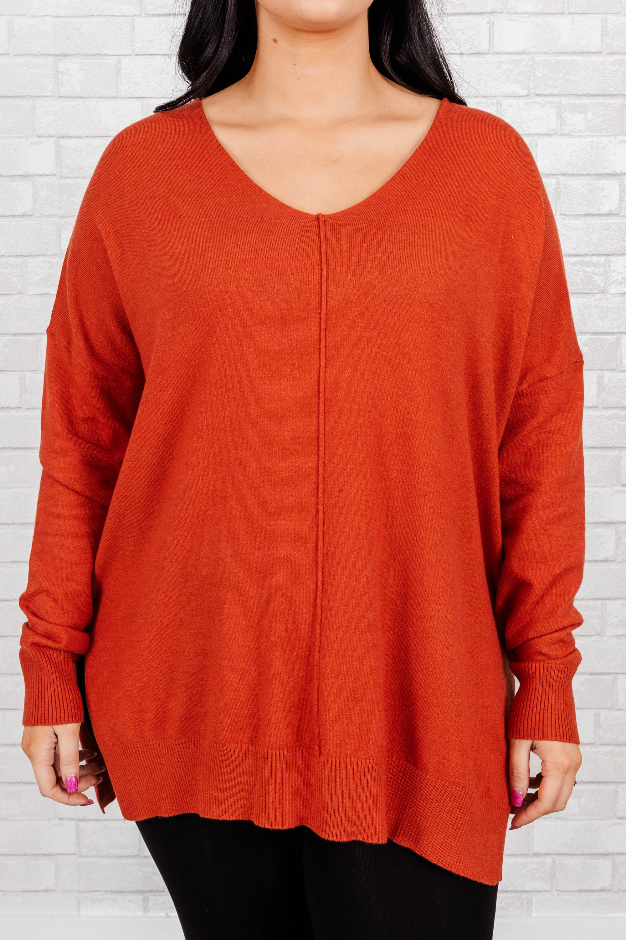 Miss Who I Was Sweater, Copper - Giverhouse