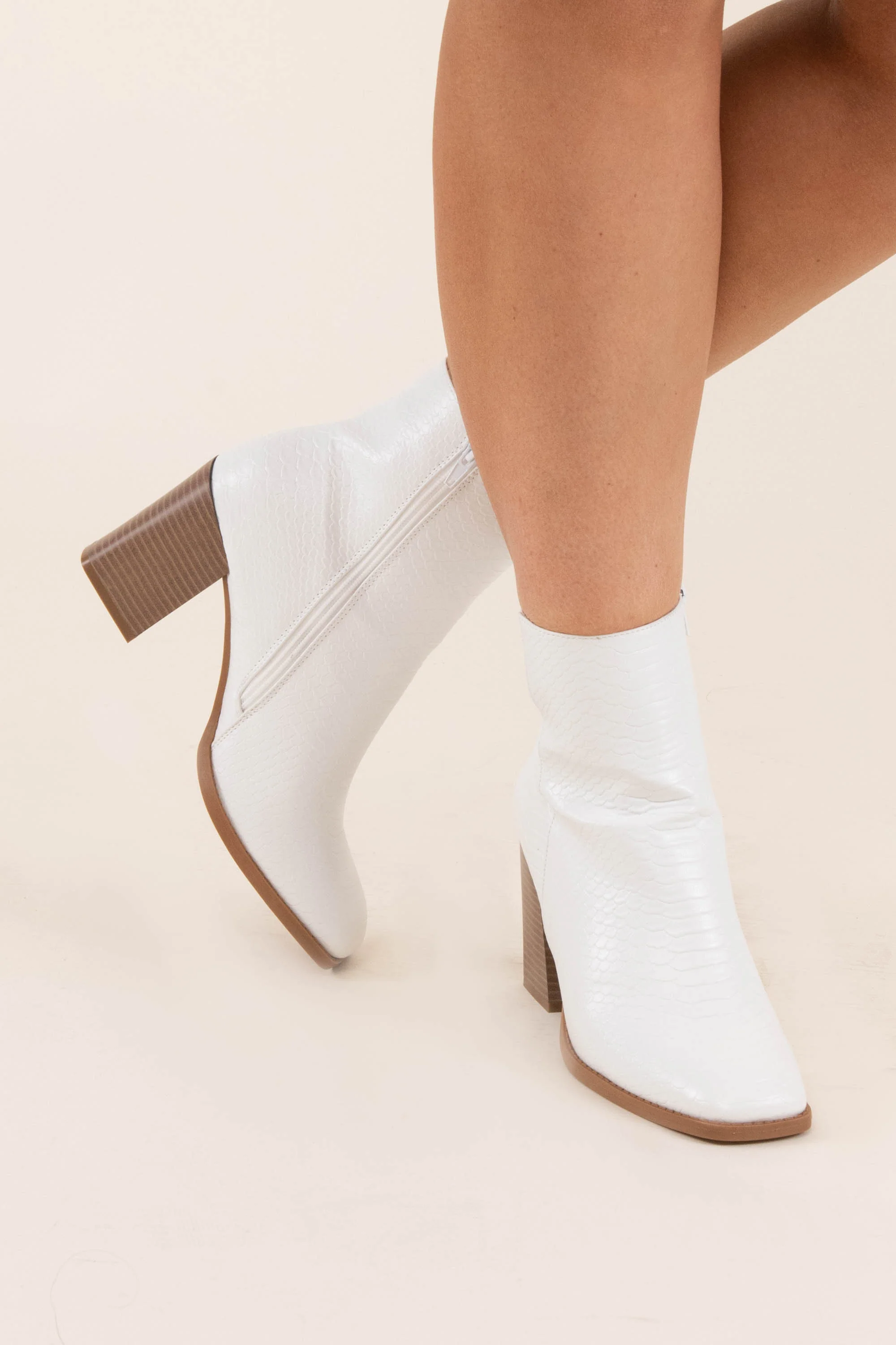 Walking Into The Great Unknown Booties, White - Giverhouse