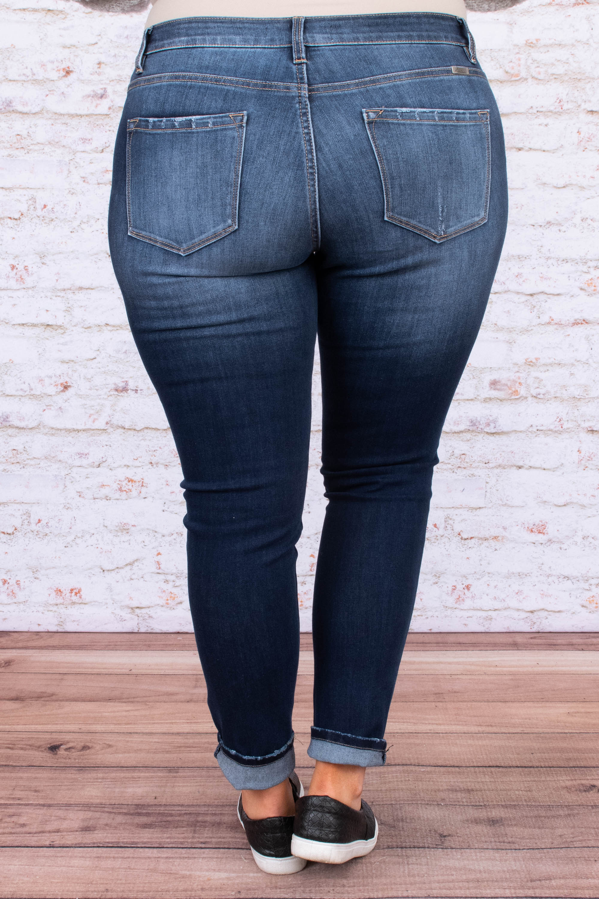 Wanting To Know Jeggings, Dark Wash - Giverhouse