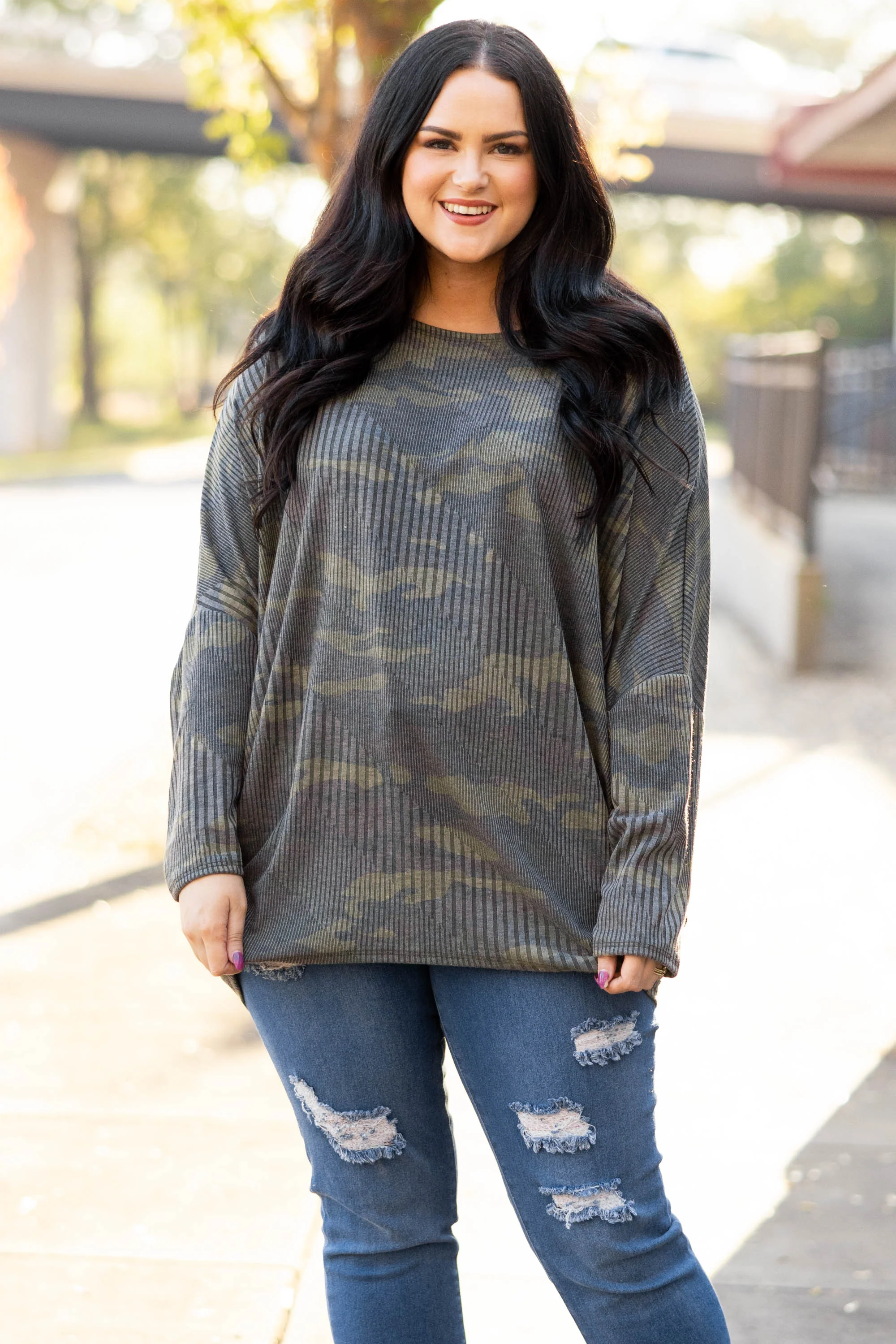 Happy All The Time Top, Army - Giverhouse