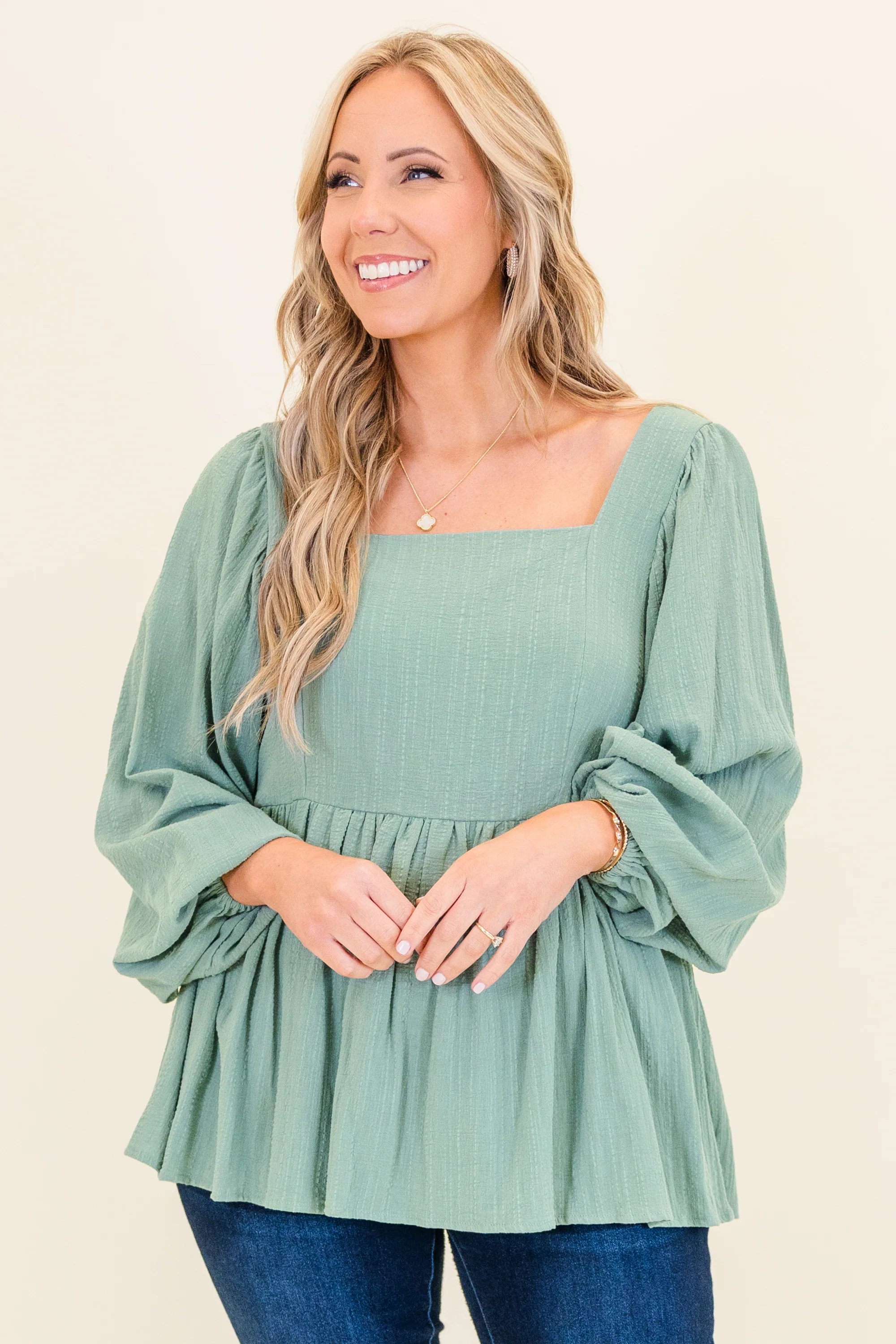 Lovin' On You Top, Seafoam - Giverhouse