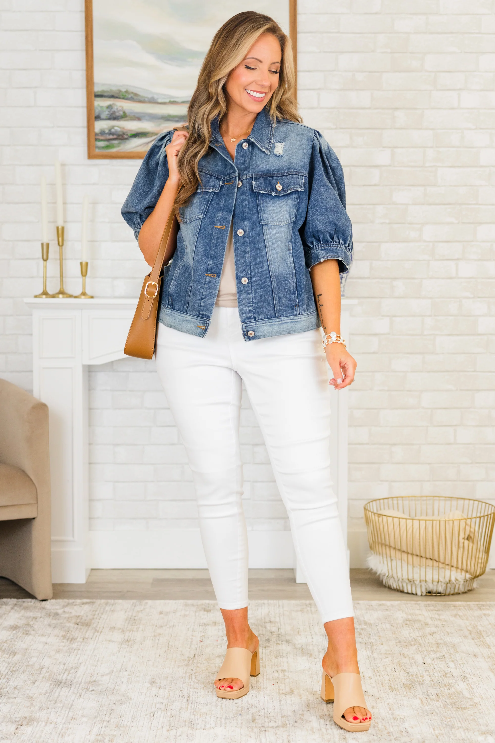 My Candy Rain Denim Jacket, Washed Denim - Giverhouse