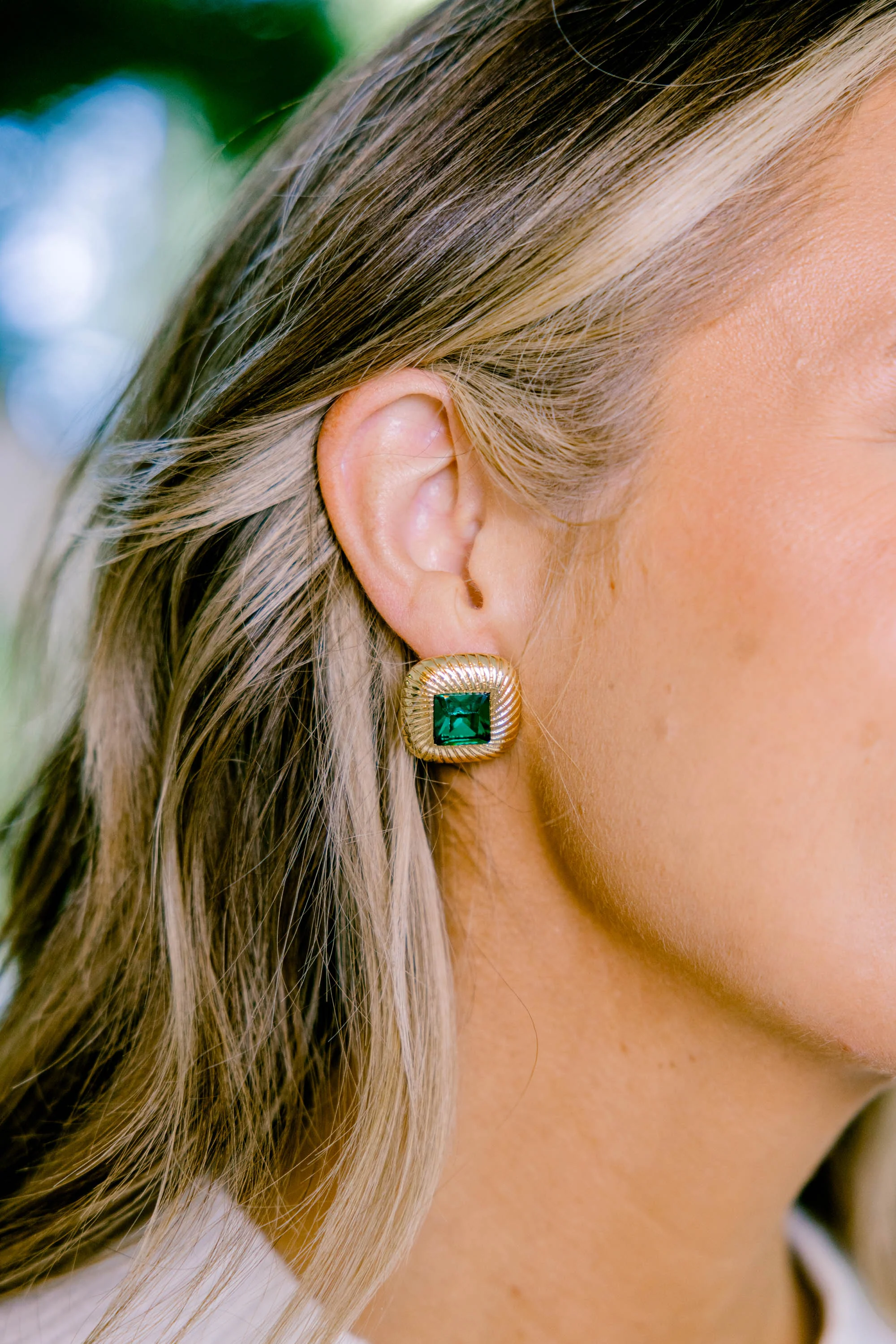 Dash Away Earrings, Green - Giverhouse