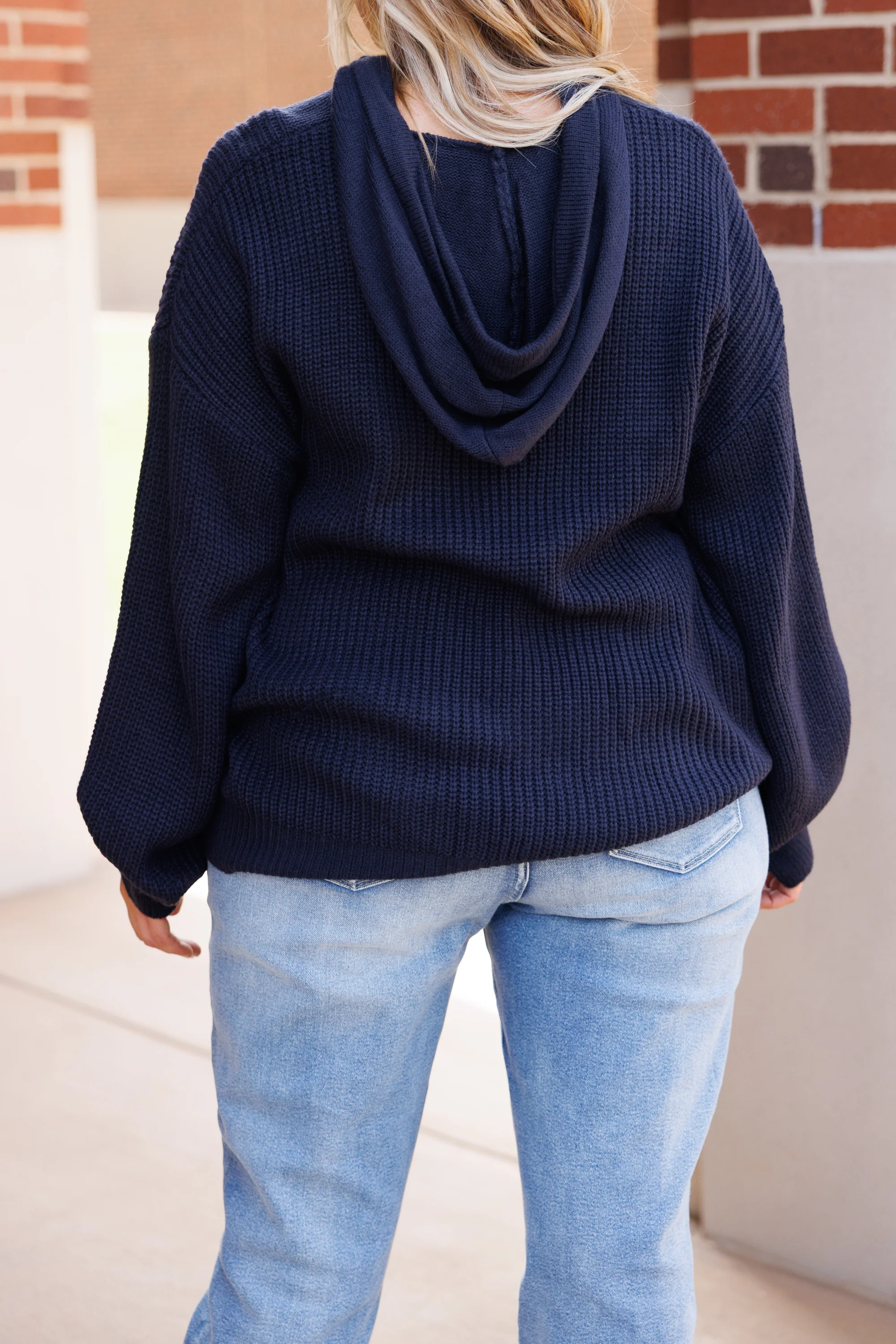 Warm And Happy Hoodie, Dark Navy - Giverhouse
