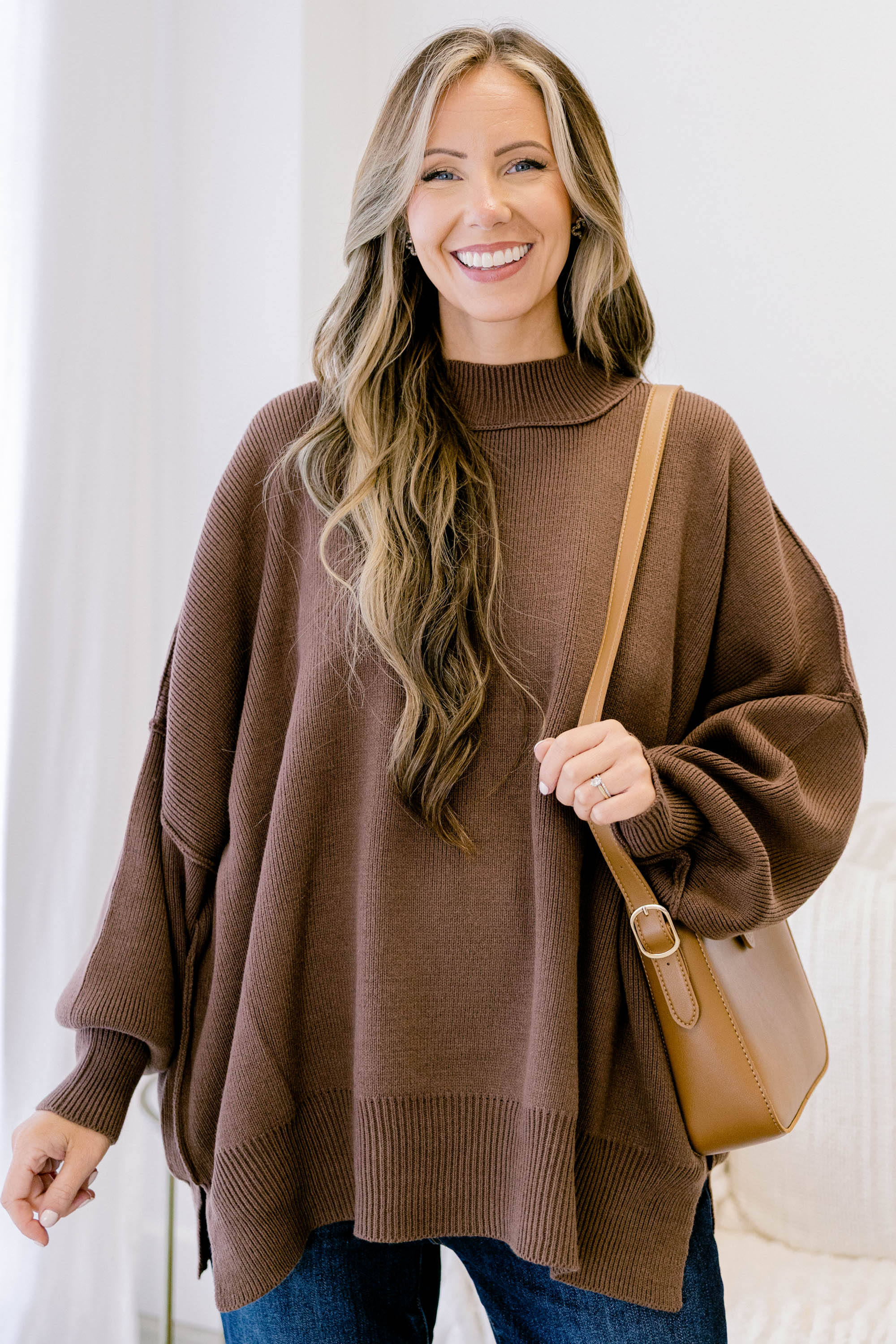 Perfectly Cozy Sweater, Brown - Giverhouse