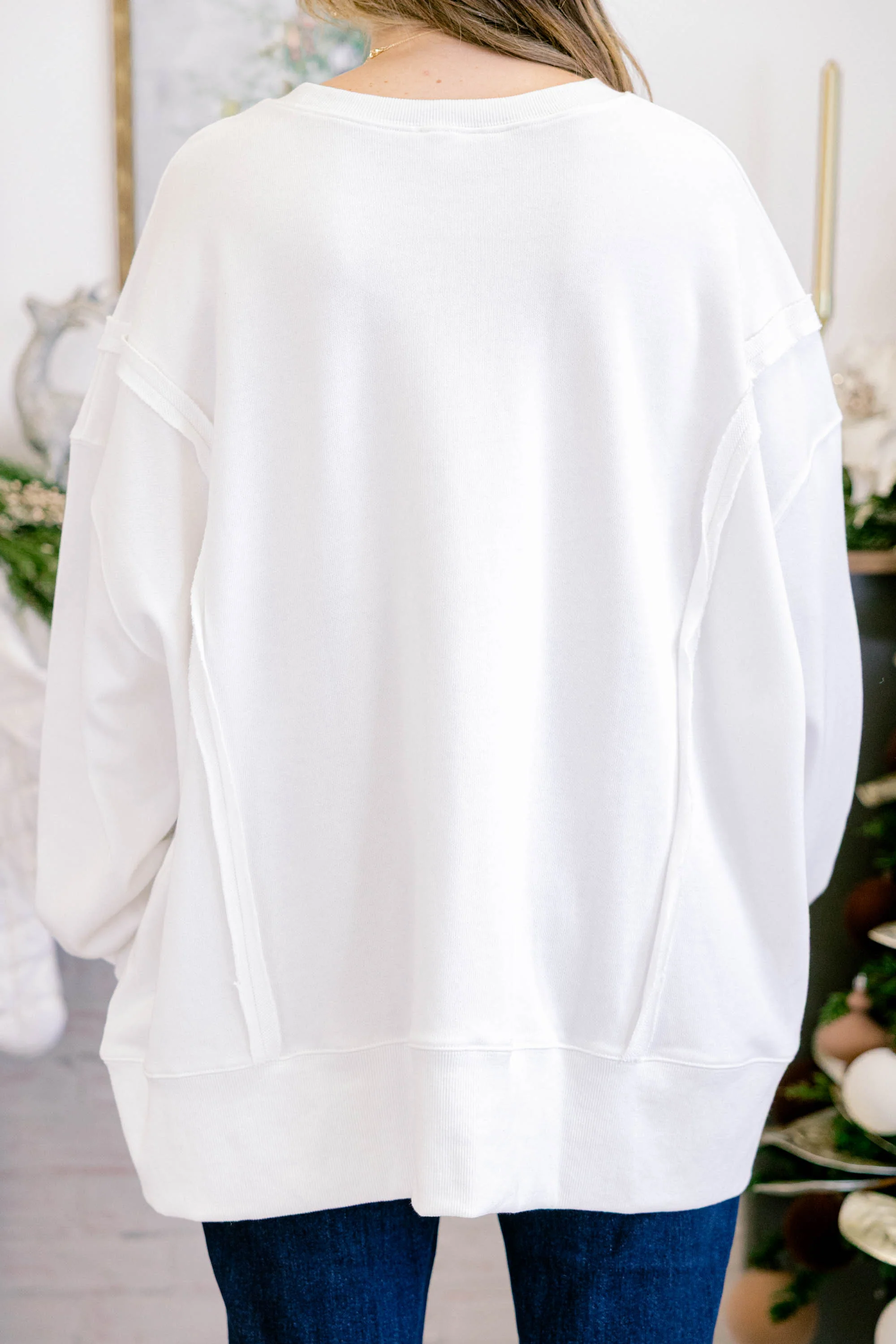 It's A Pink Christmas Comfy Crew, Ivory - Giverhouse