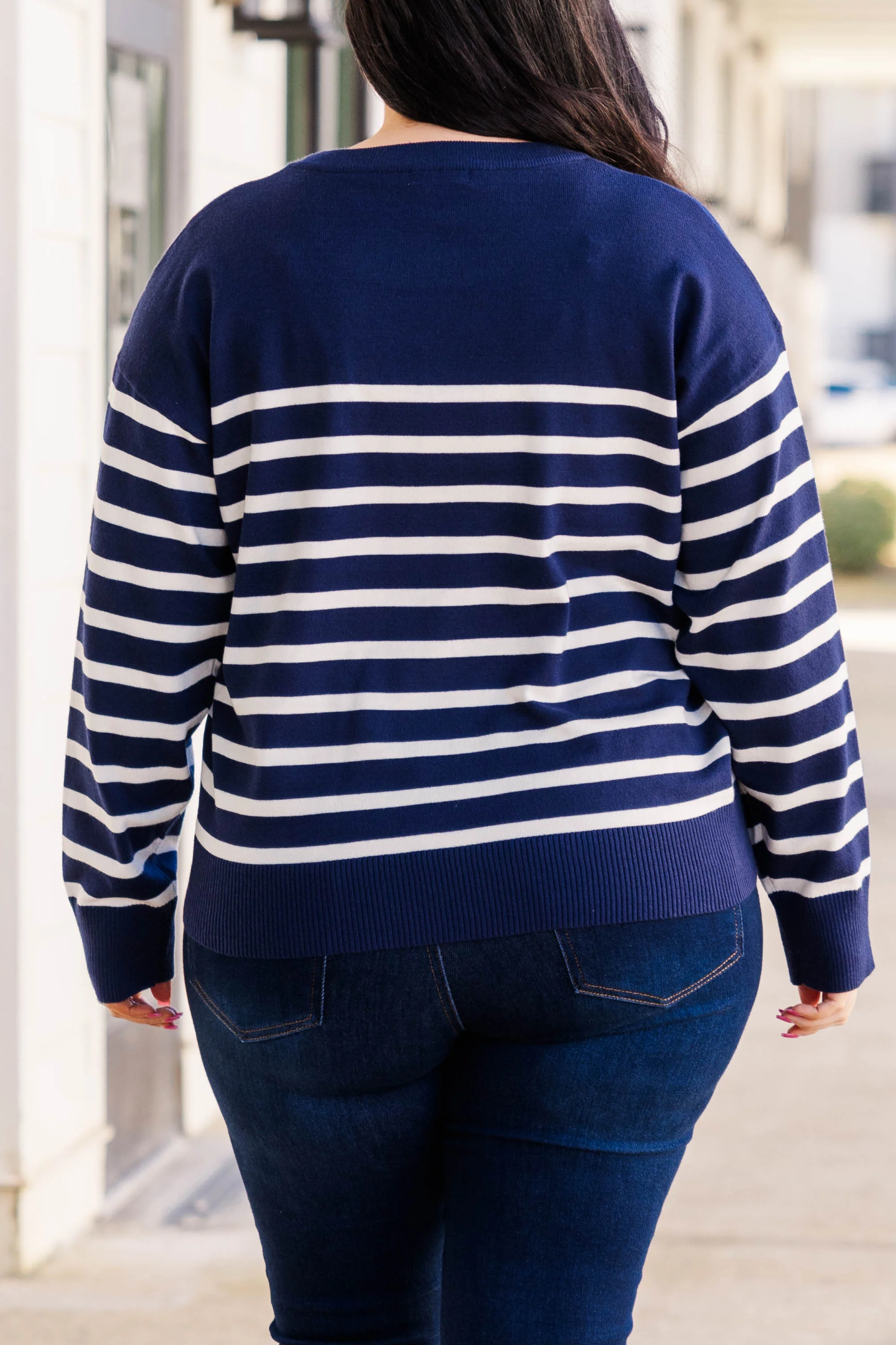 Dreams in December Sweater, Navy - Giverhouse