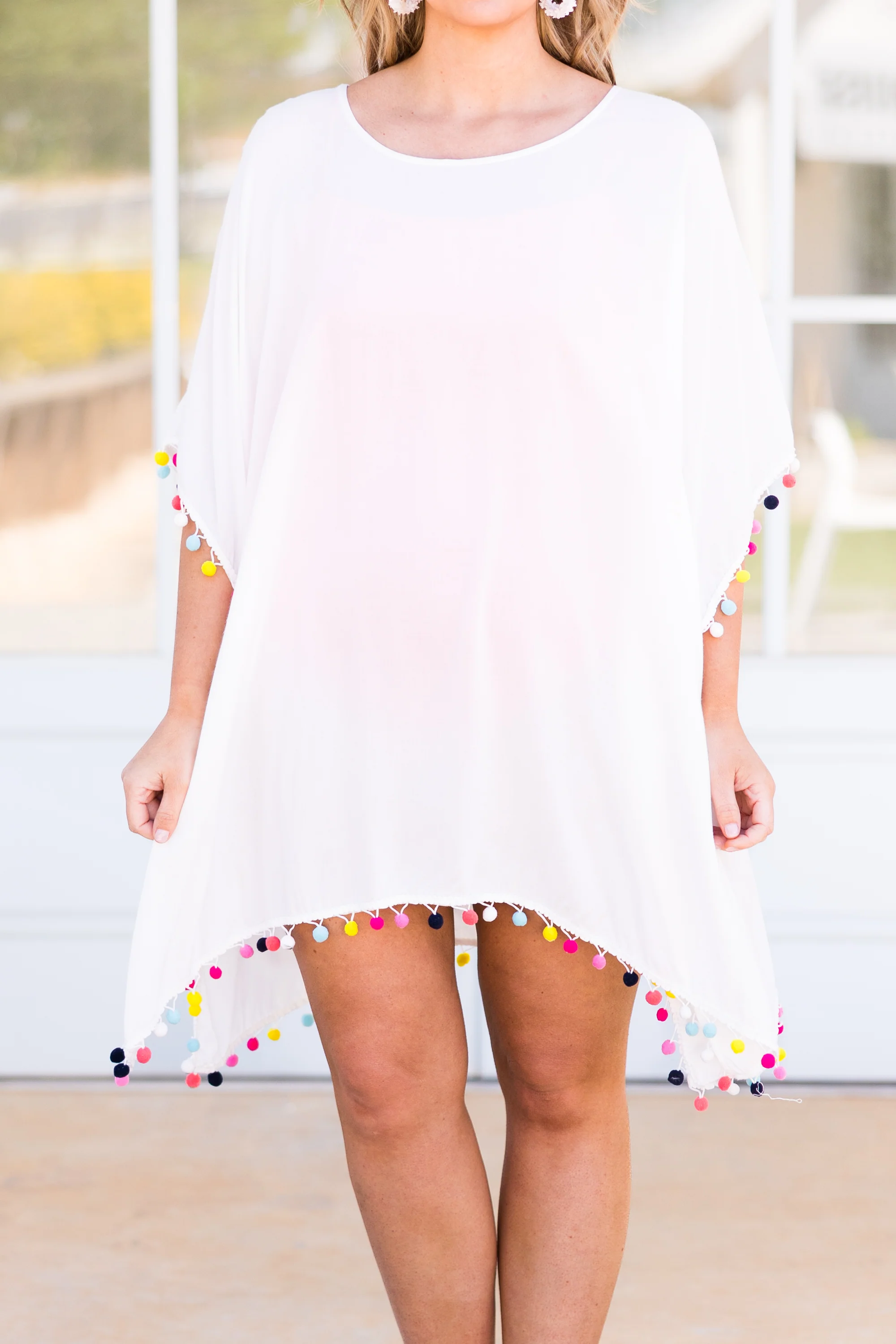 Good Times In The Sun Coverup, White - Giverhouse