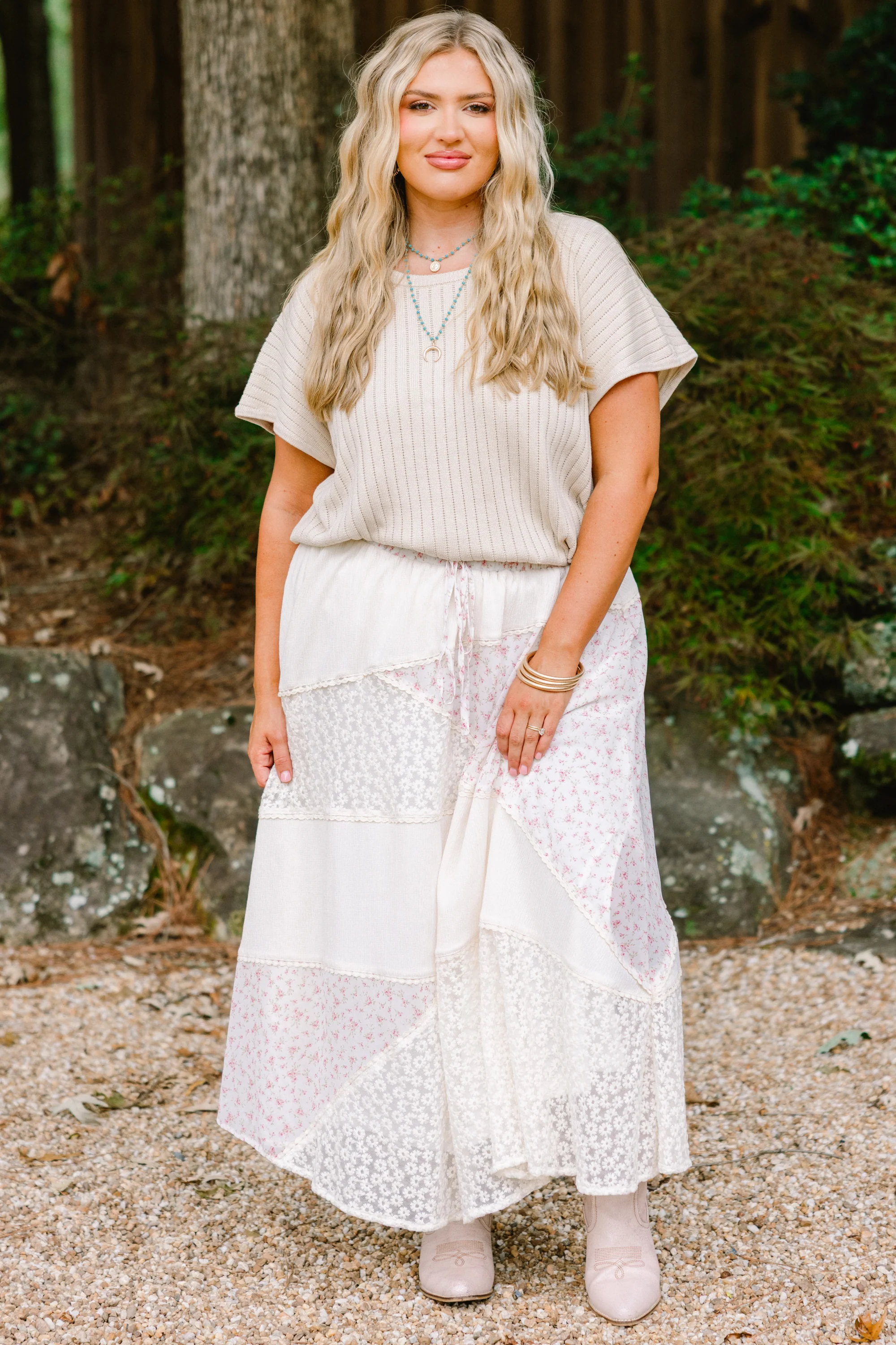 Light Of My Life Skirt, Cream - Giverhouse