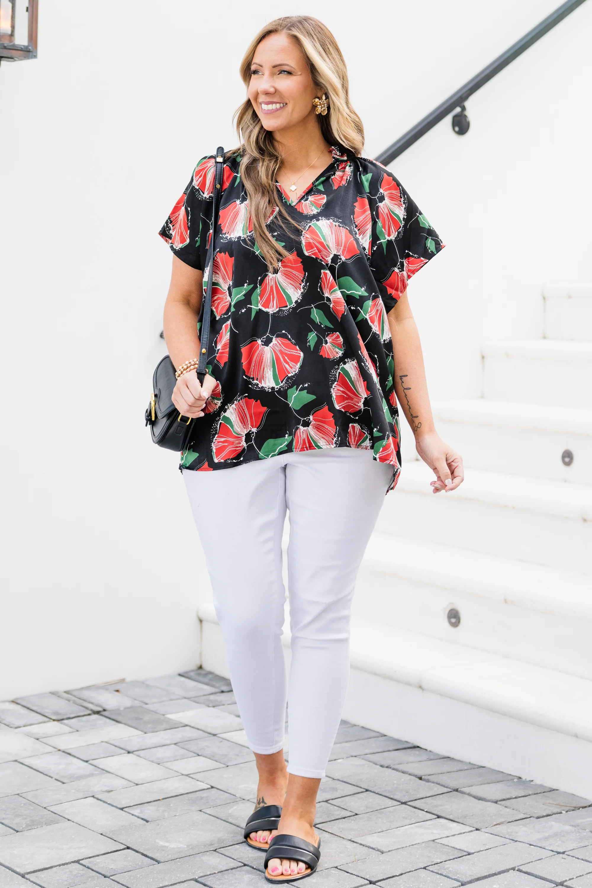 Look At Us Now Top, Black - Giverhouse