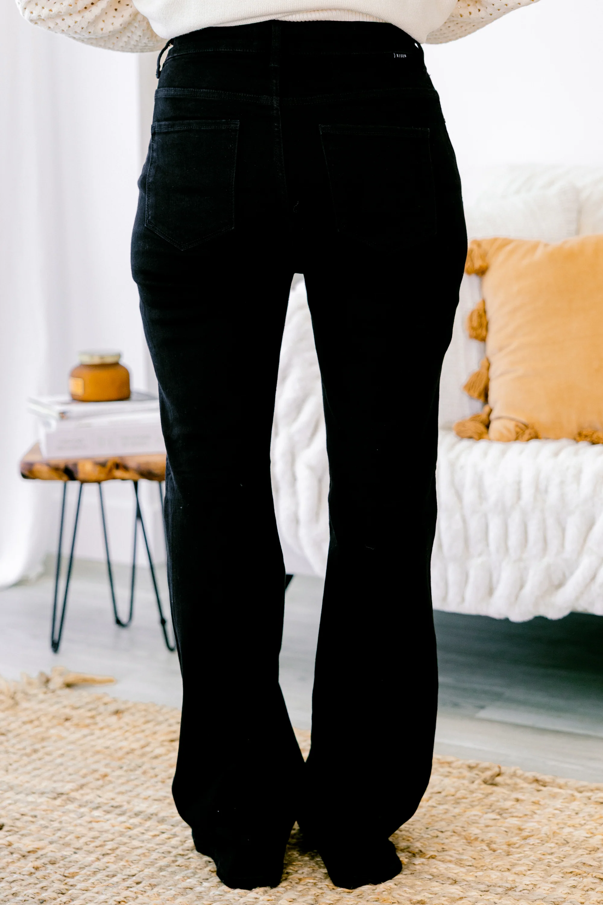 Believe In Us Flare Jeans, Black - Giverhouse