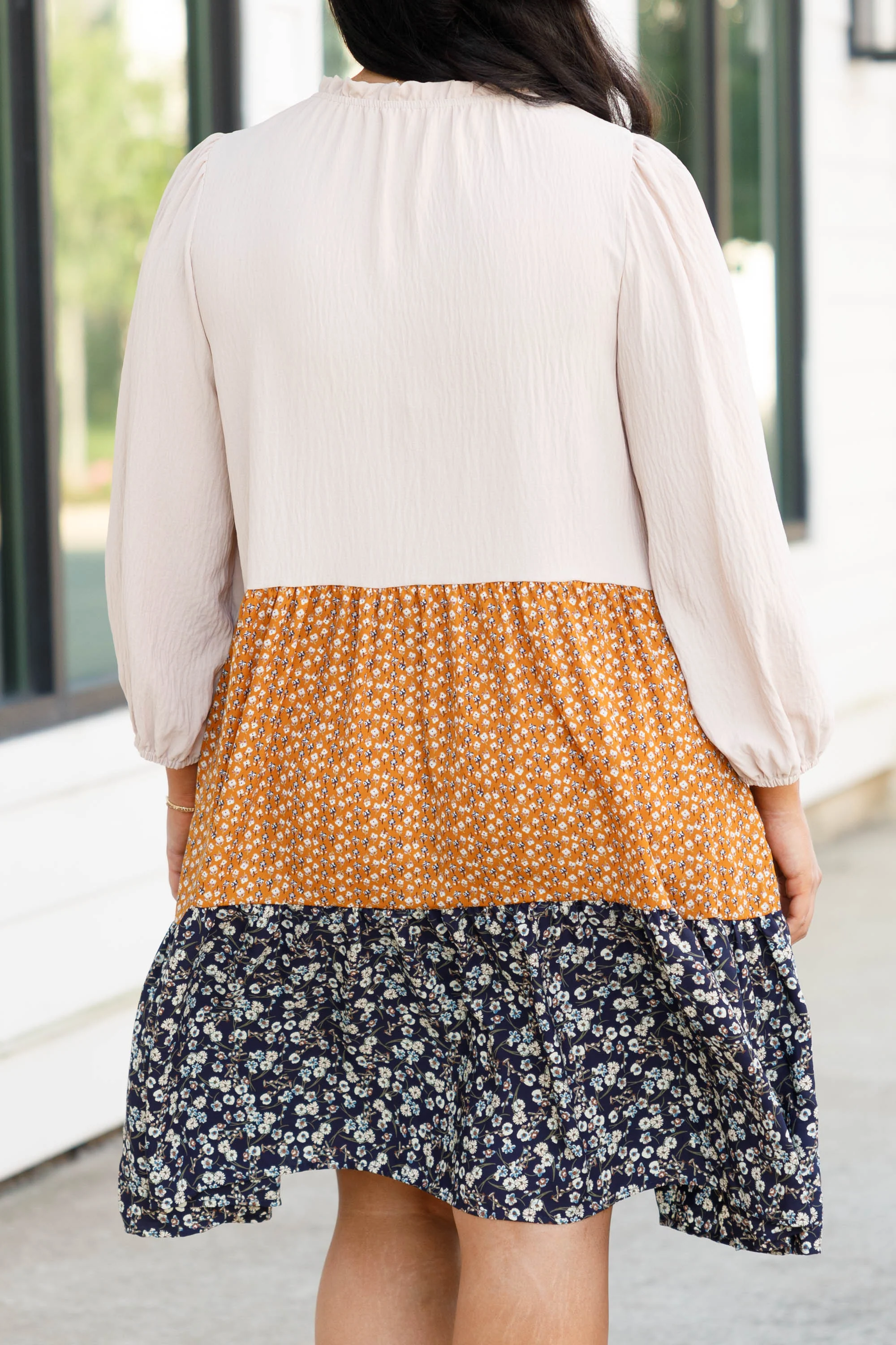 Beauty Is Within Dress, Taupe - Giverhouse