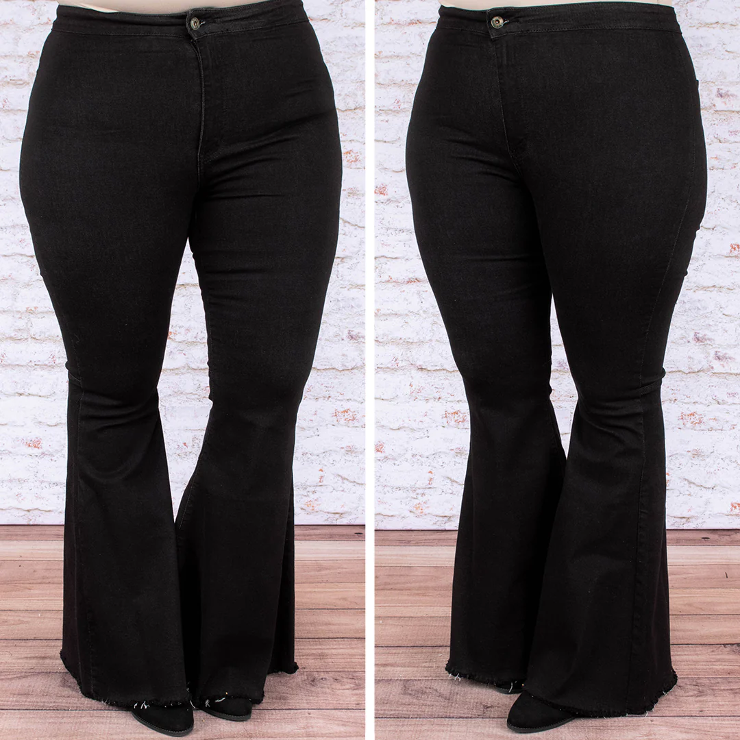 Day Trippin' Flare Jeans, Black - Giverhouse