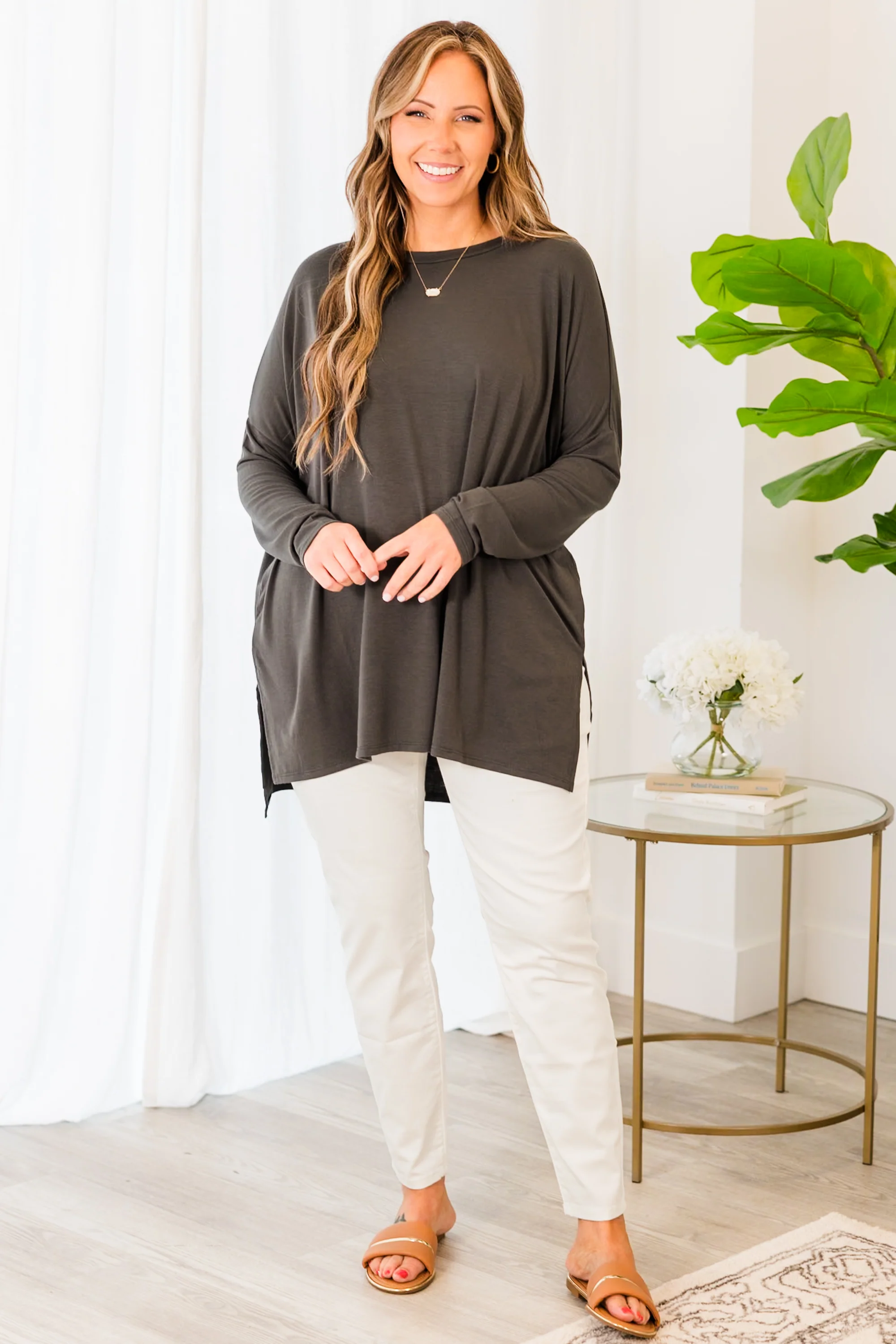 Time Well Spent Top, Ash Grey - Giverhouse