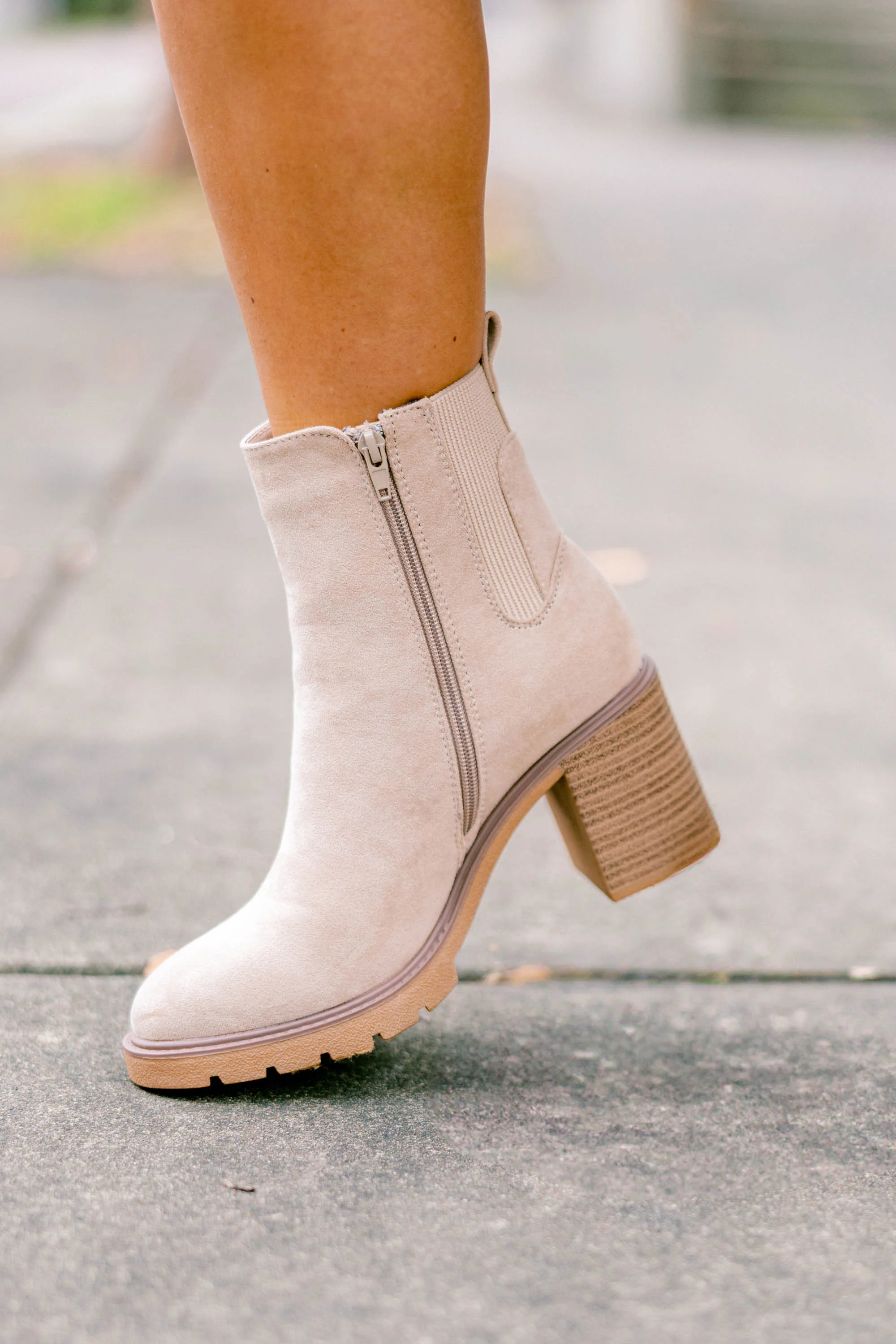 Keep 'Em Close Booties, Sand - Giverhouse